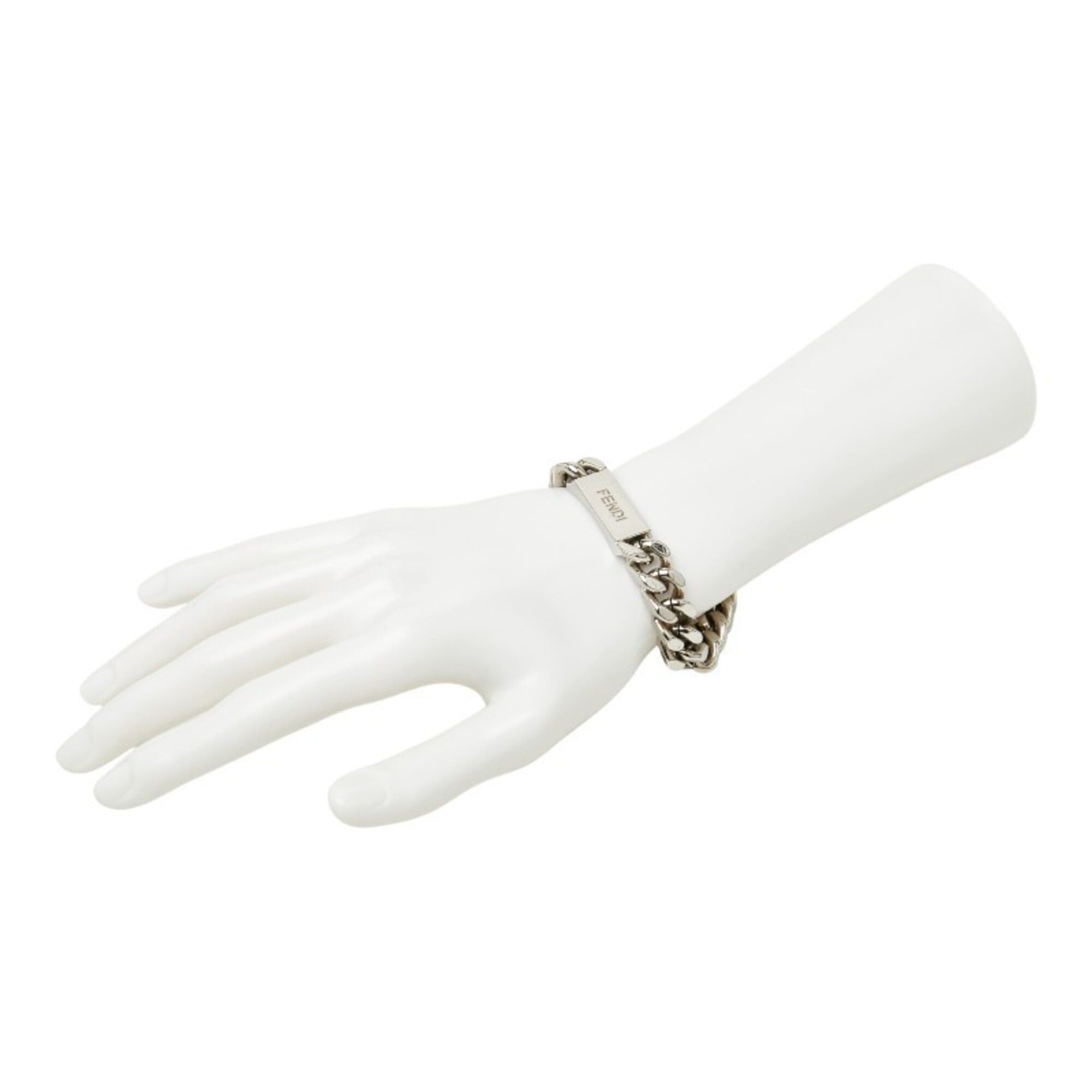 Fendi Fendi Logo Plate Chain Bracelet #L Silver Metal Women's FENDI Size ONE SIZE - 9 Thumbnail