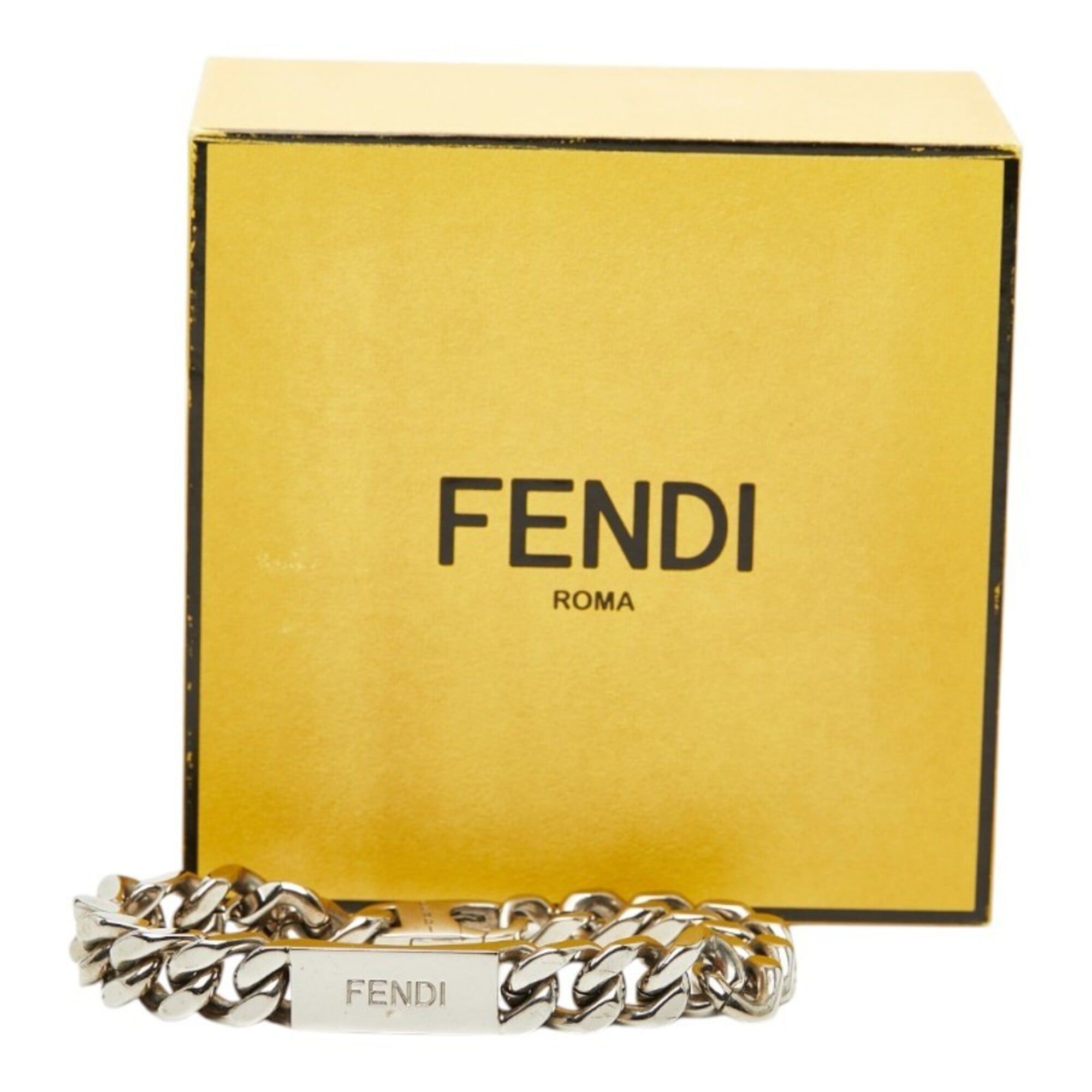 Fendi Fendi Logo Plate Chain Bracelet #L Silver Metal Women's FENDI Size ONE SIZE - 10 Thumbnail