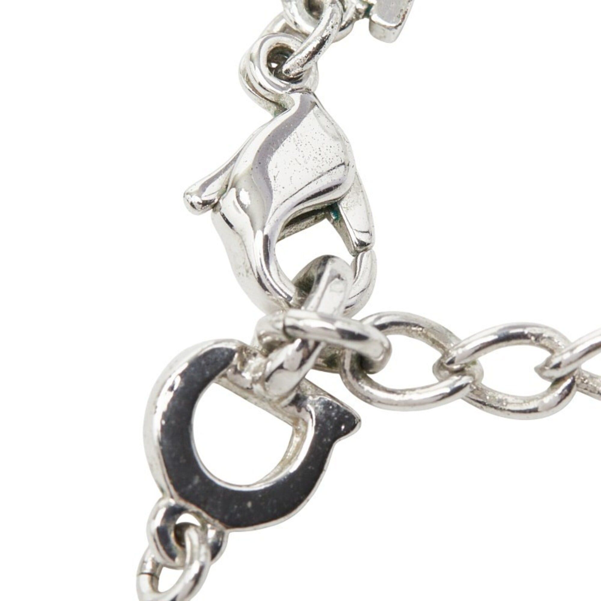 Dior Christian Dior Dior Logo Plate Chain Pendant Necklace, Silver Metal, Women's Size ONE SIZE - 5 Thumbnail