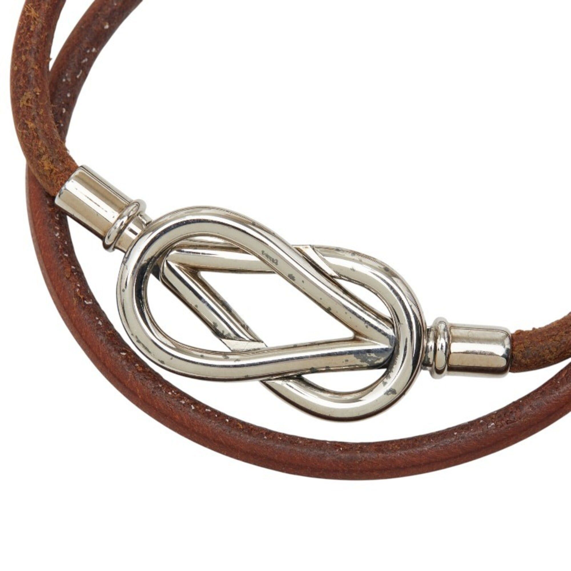 Hermes Hermes Atame Choker Bracelet, Brown Leather, Women's Size ONE SIZE - 2 Thumbnail