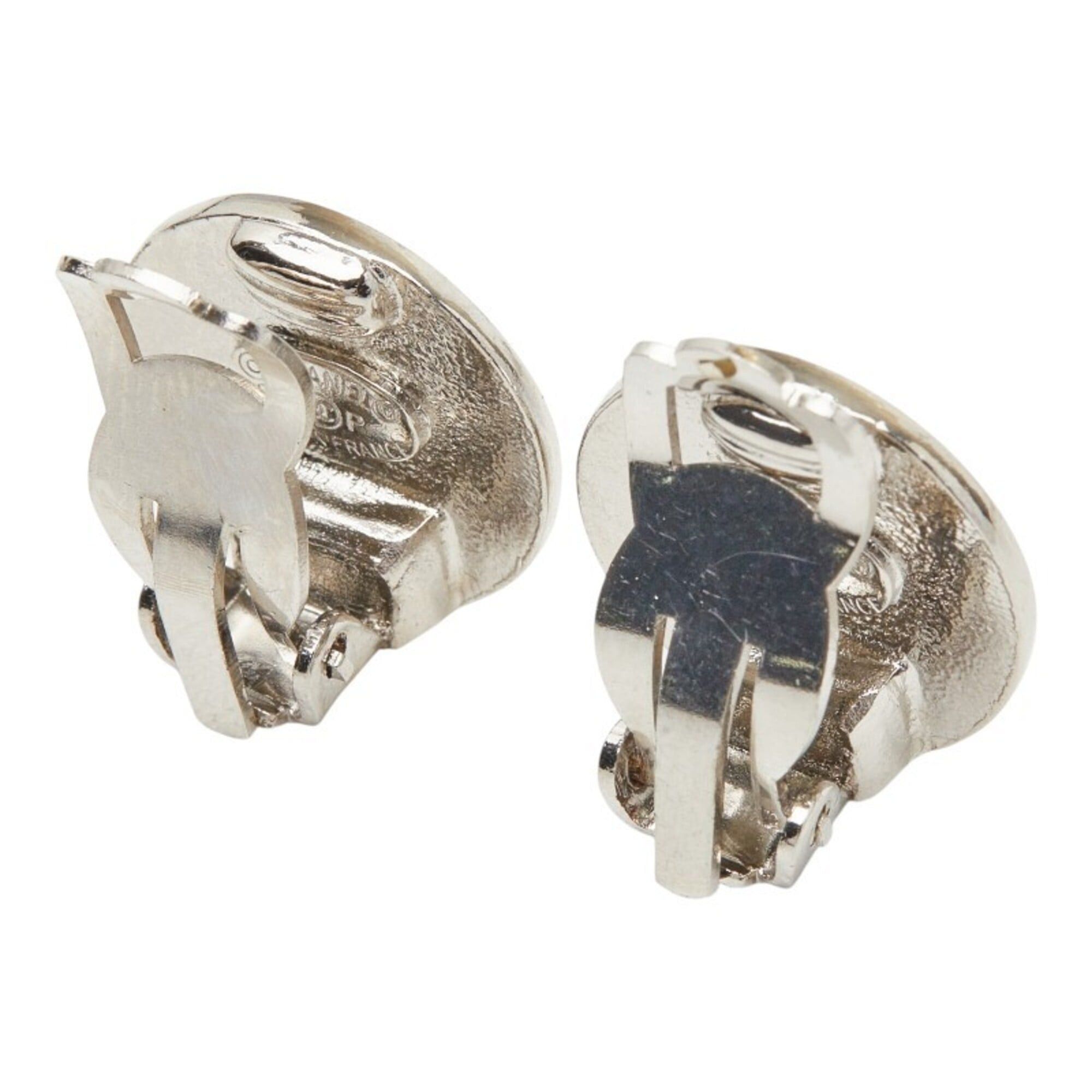 Chanel Chanel Logo Earrings, Silver Metal, Women's CHANEL Size ONE SIZE - 4 Thumbnail