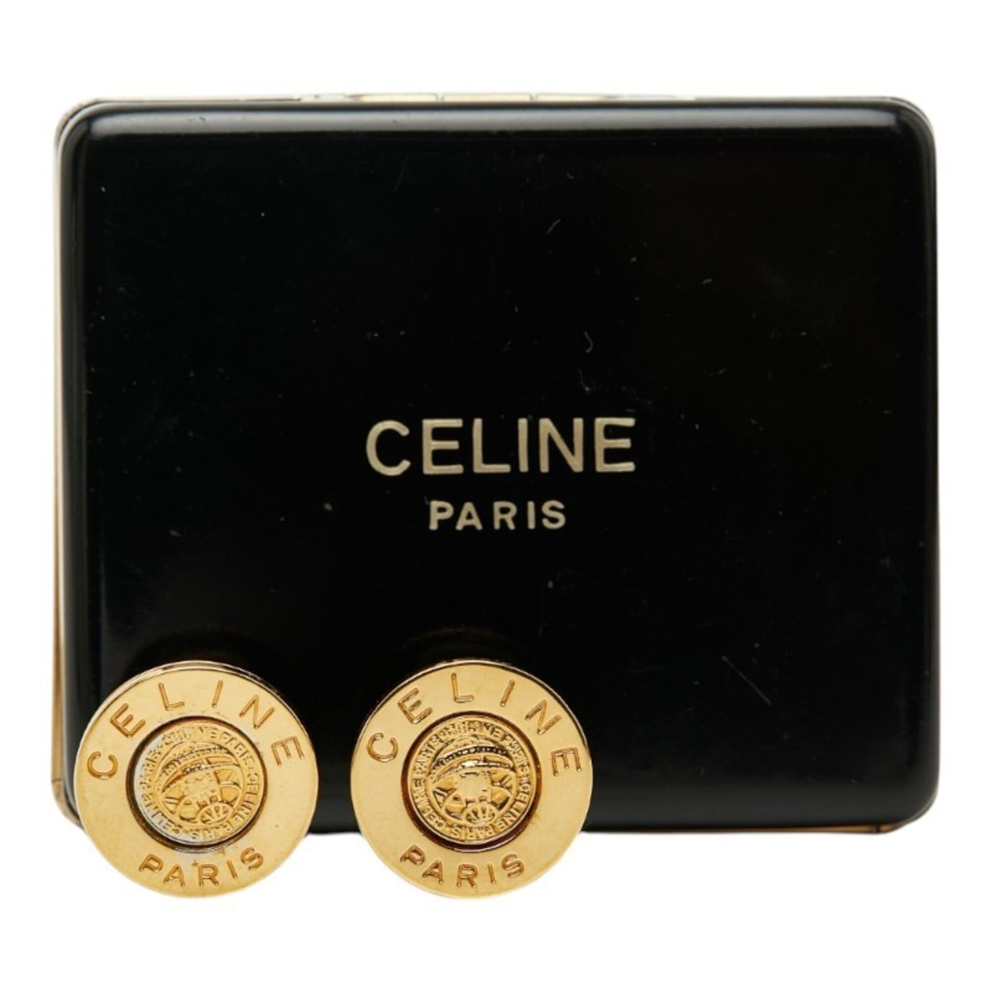 Celine Celine Logo Earrings, Gold Plated, Women's Size ONE SIZE - 5 Thumbnail