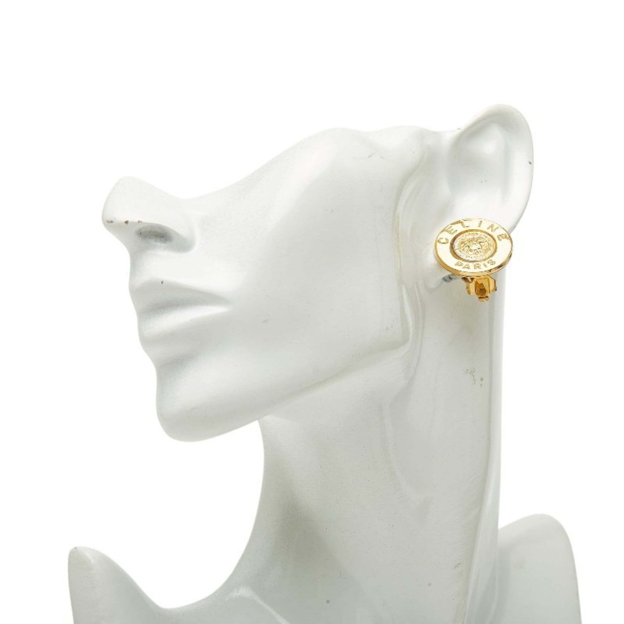 Celine Celine Logo Earrings, Gold Plated, Women's Size ONE SIZE - 6 Thumbnail