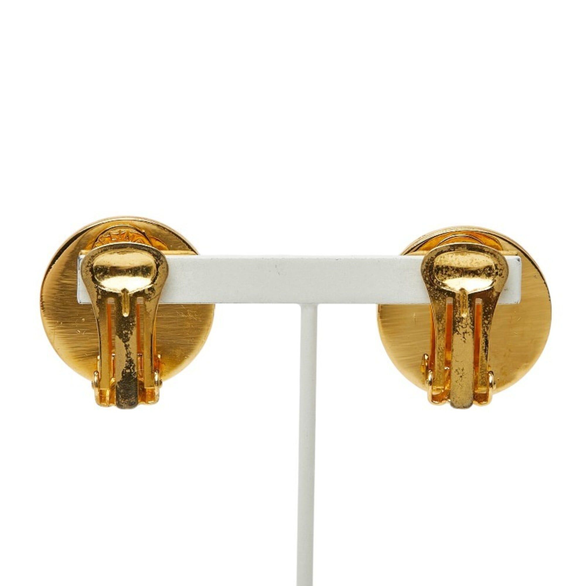 Celine Celine Logo Earrings, Gold Plated, Women's Size ONE SIZE - 3 Thumbnail