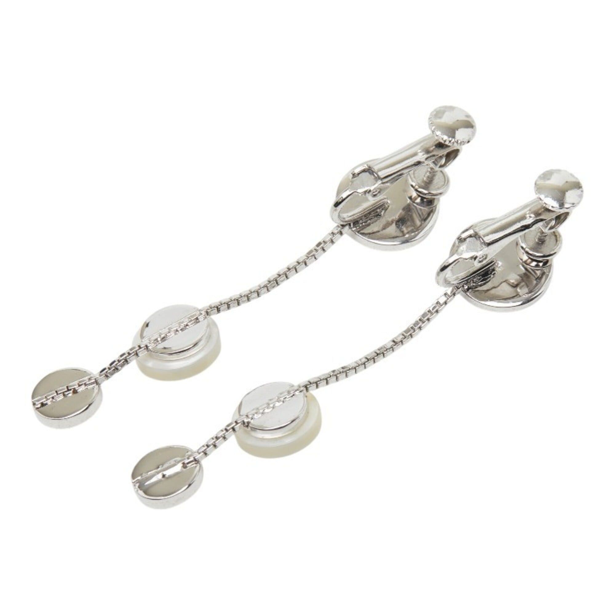 Dior Christian Dior Dior CD Logo Button Motif Earrings, Silver Plastic Plated, Women's. Size ONE SIZE - 3 Thumbnail