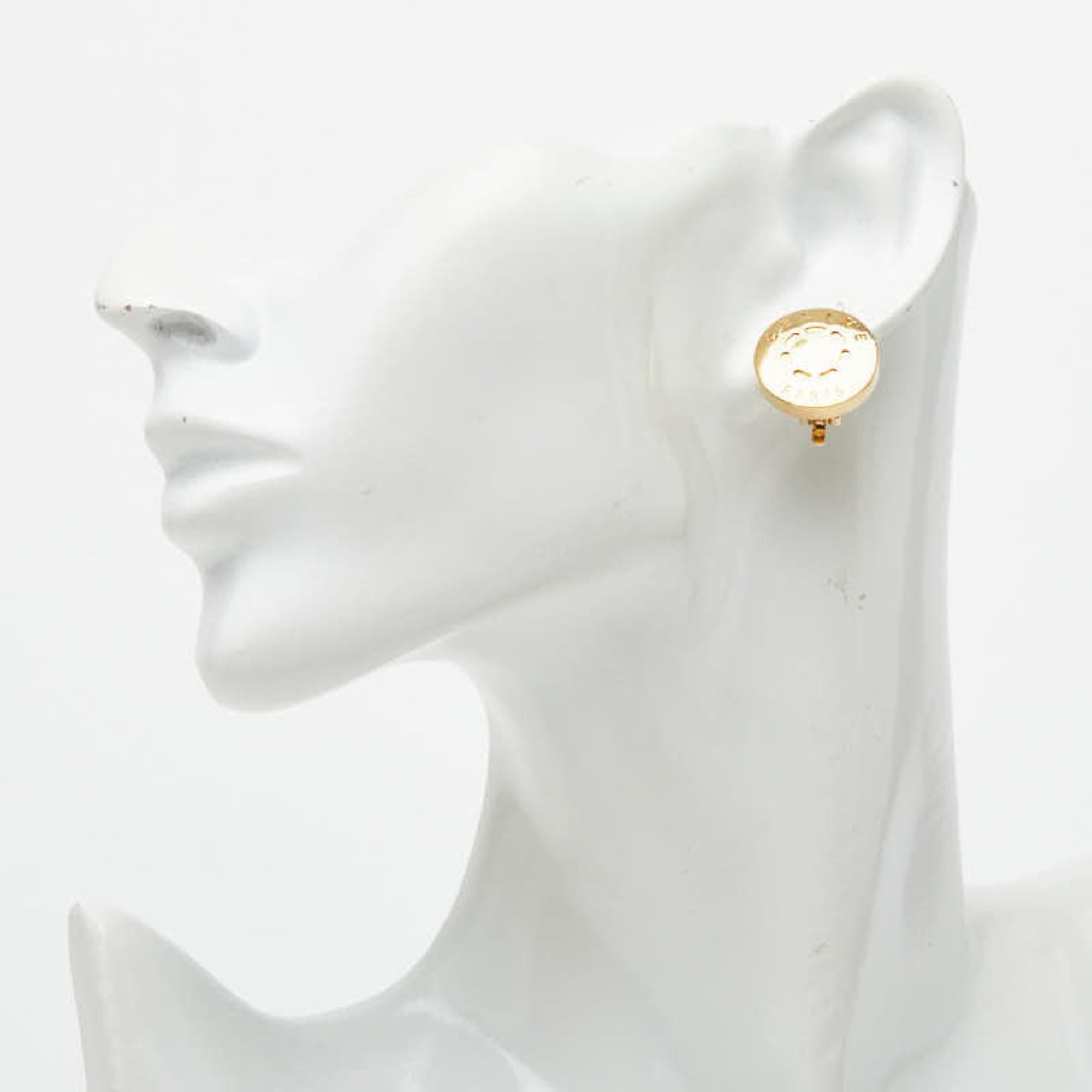Celine Celine Logo Earrings ABF Gold Plated Women's CELINE Size ONE SIZE - 5 Thumbnail