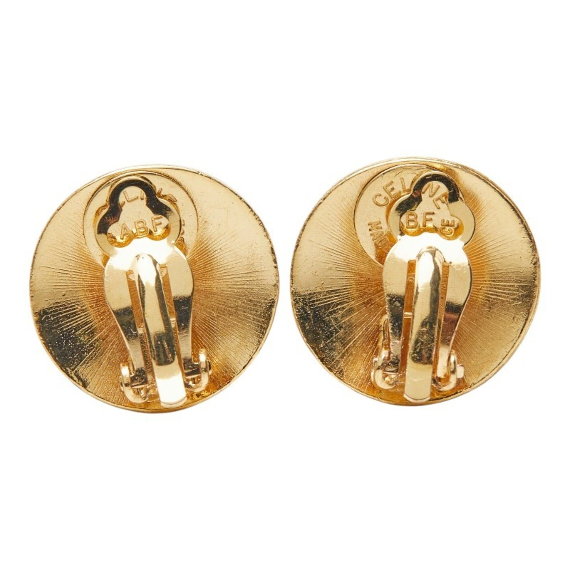 Celine Celine Logo Earrings ABF Gold Plated Women's CELINE Size ONE SIZE - 3 Thumbnail