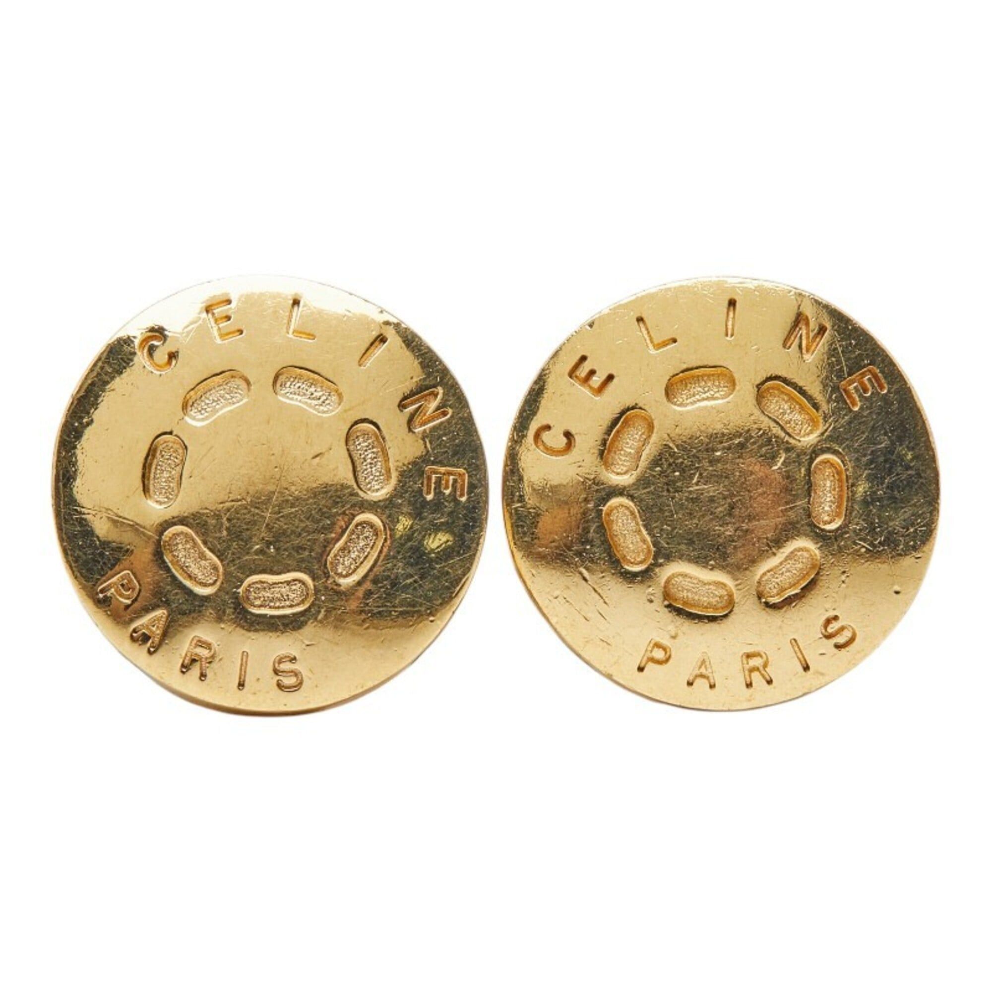 Celine Celine Logo Earrings ABF Gold Plated Women's CELINE Size ONE SIZE - 2 Thumbnail