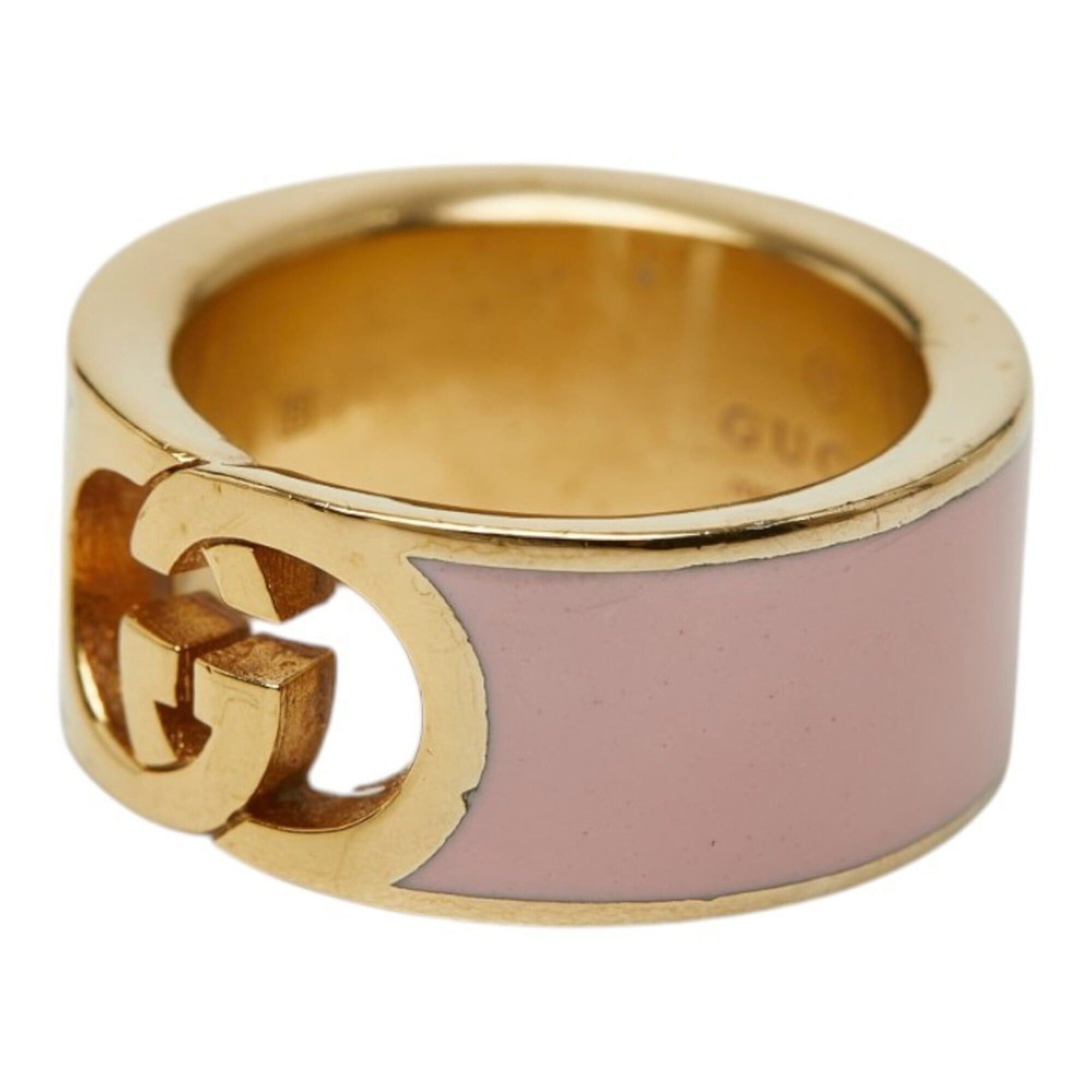 Gucci Gucci Interlocking G Bangle Ring Set #S Gold Pink Plated Women's GUCCI Size ONE SIZE - 6 Thumbnail
