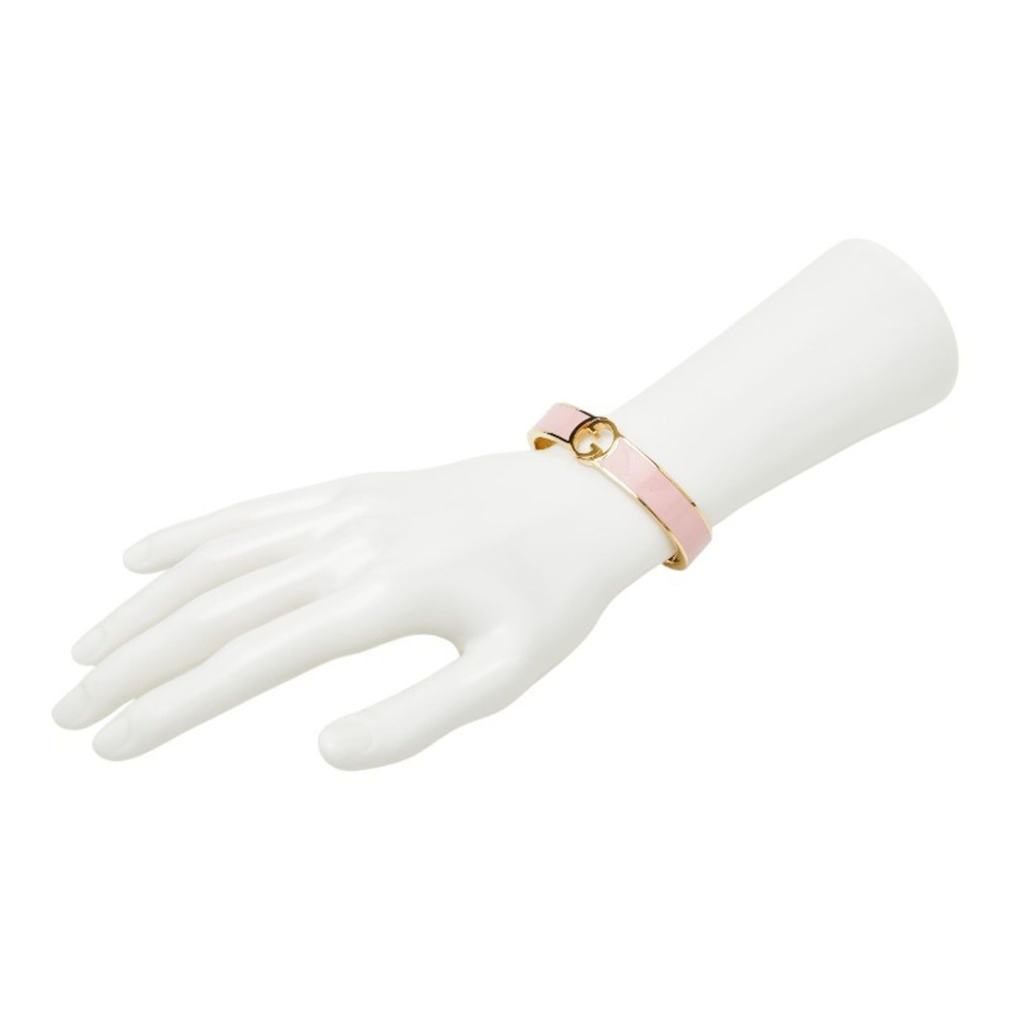 Gucci Gucci Interlocking G Bangle Ring Set #S Gold Pink Plated Women's GUCCI Size ONE SIZE - 11 Thumbnail