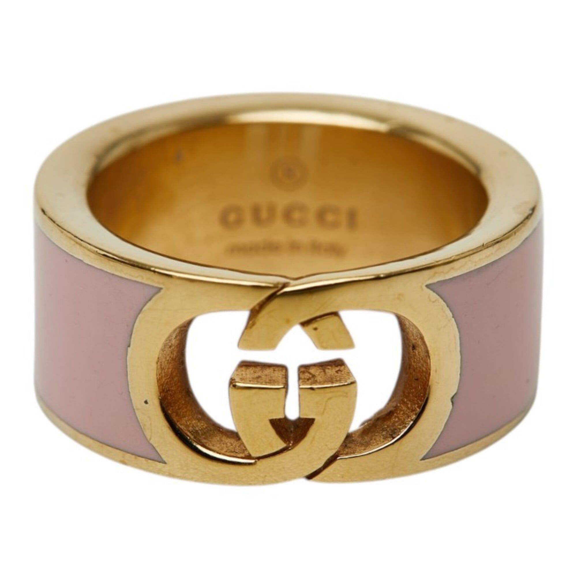 Gucci Gucci Interlocking G Bangle Ring Set #S Gold Pink Plated Women's GUCCI Size ONE SIZE - 5 Thumbnail