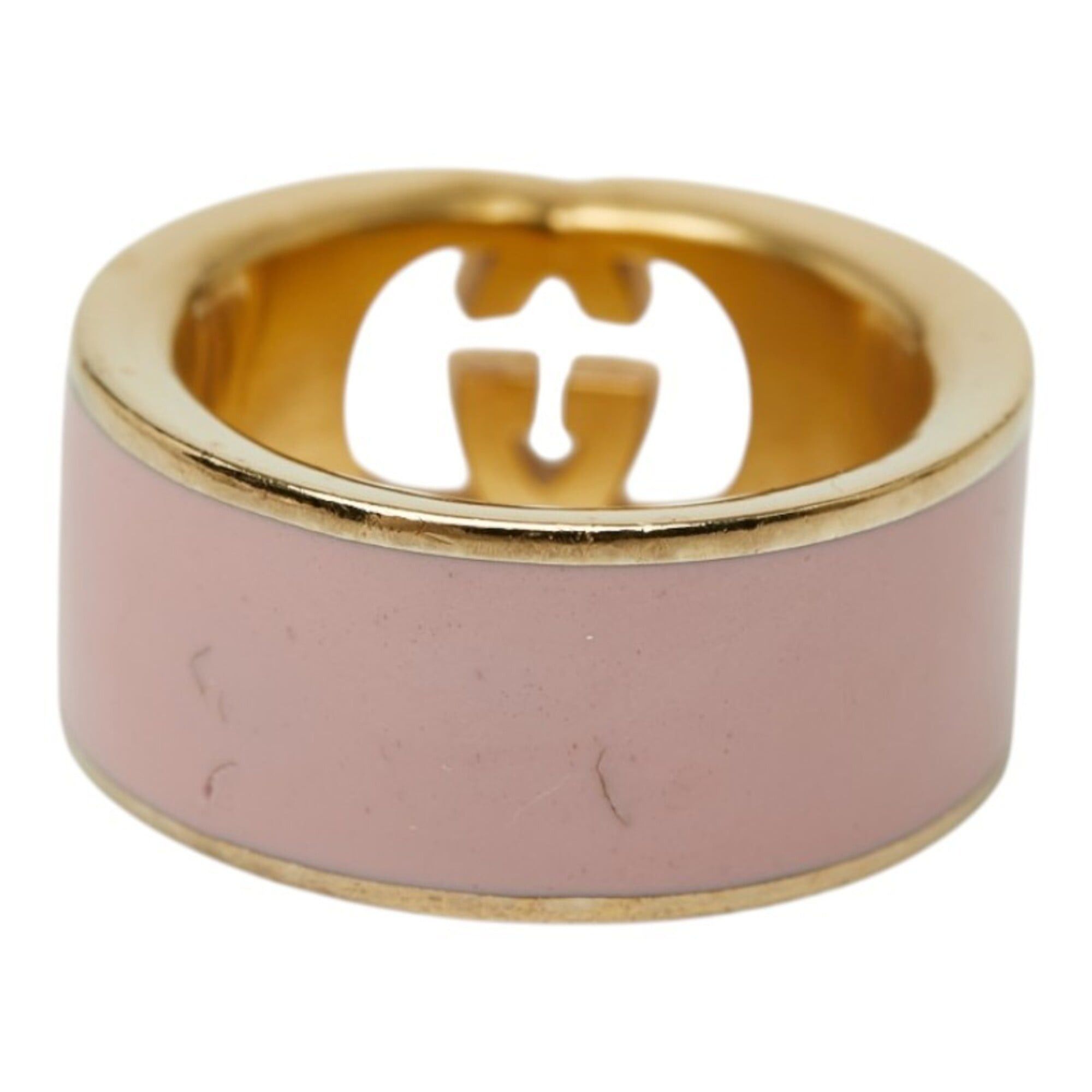 Gucci Gucci Interlocking G Bangle Ring Set #S Gold Pink Plated Women's GUCCI Size ONE SIZE - 7 Thumbnail