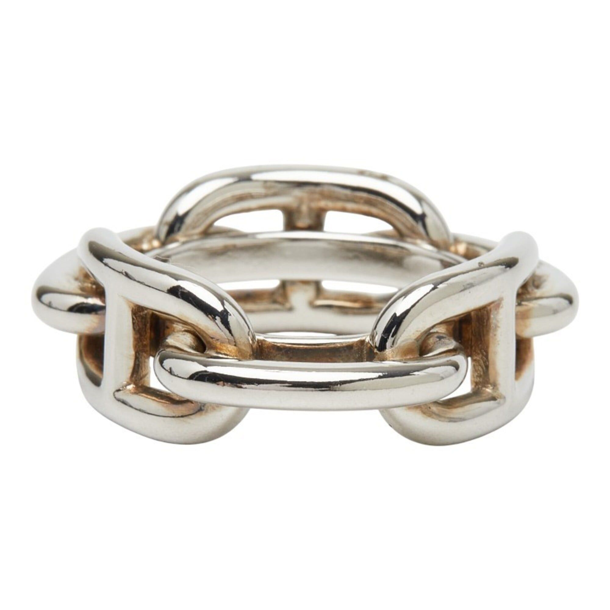 Hermes Hermes Chaine d'Ancre Scarf Muffler Ring Silver Metal Women's HERMES Size ONE SIZE - 4 Thumbnail