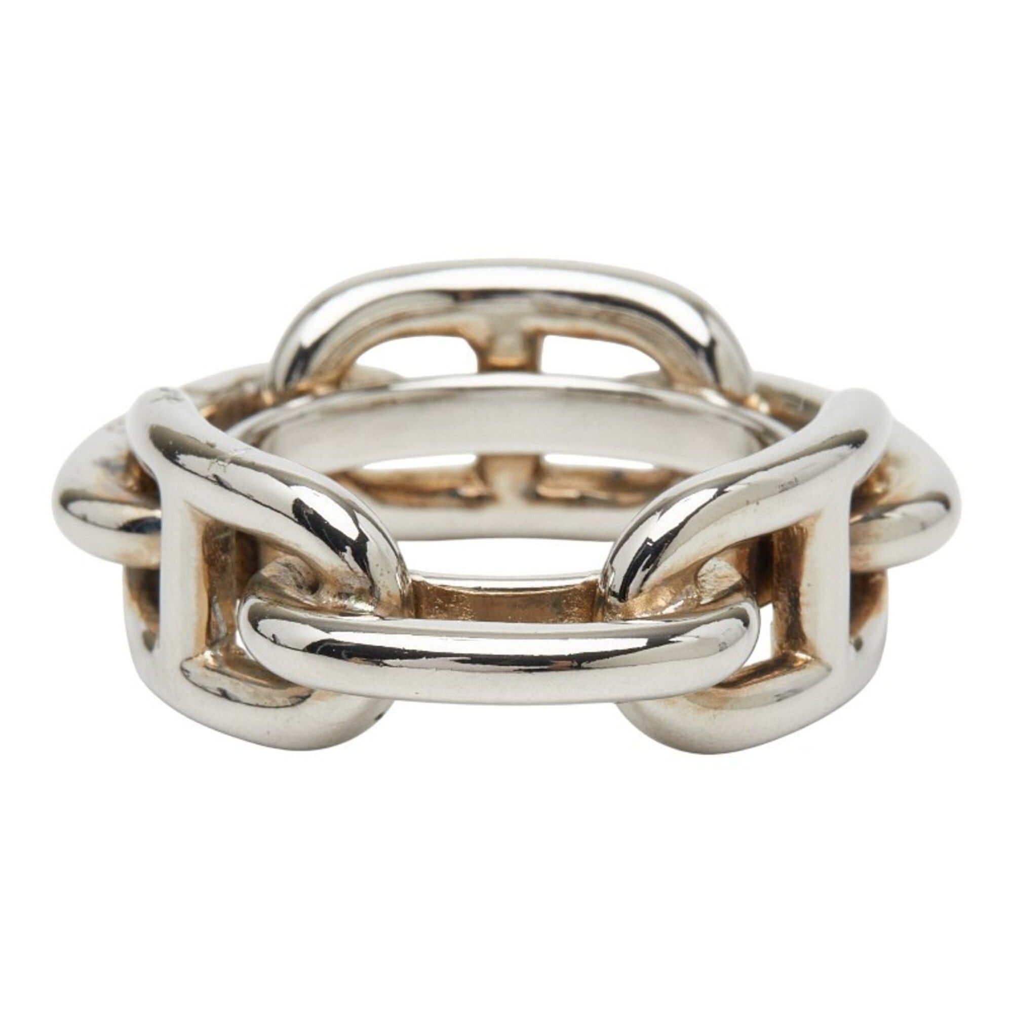 Hermes Hermes Chaine d'Ancre Scarf Muffler Ring Silver Metal Women's HERMES Size ONE SIZE - 3 Thumbnail