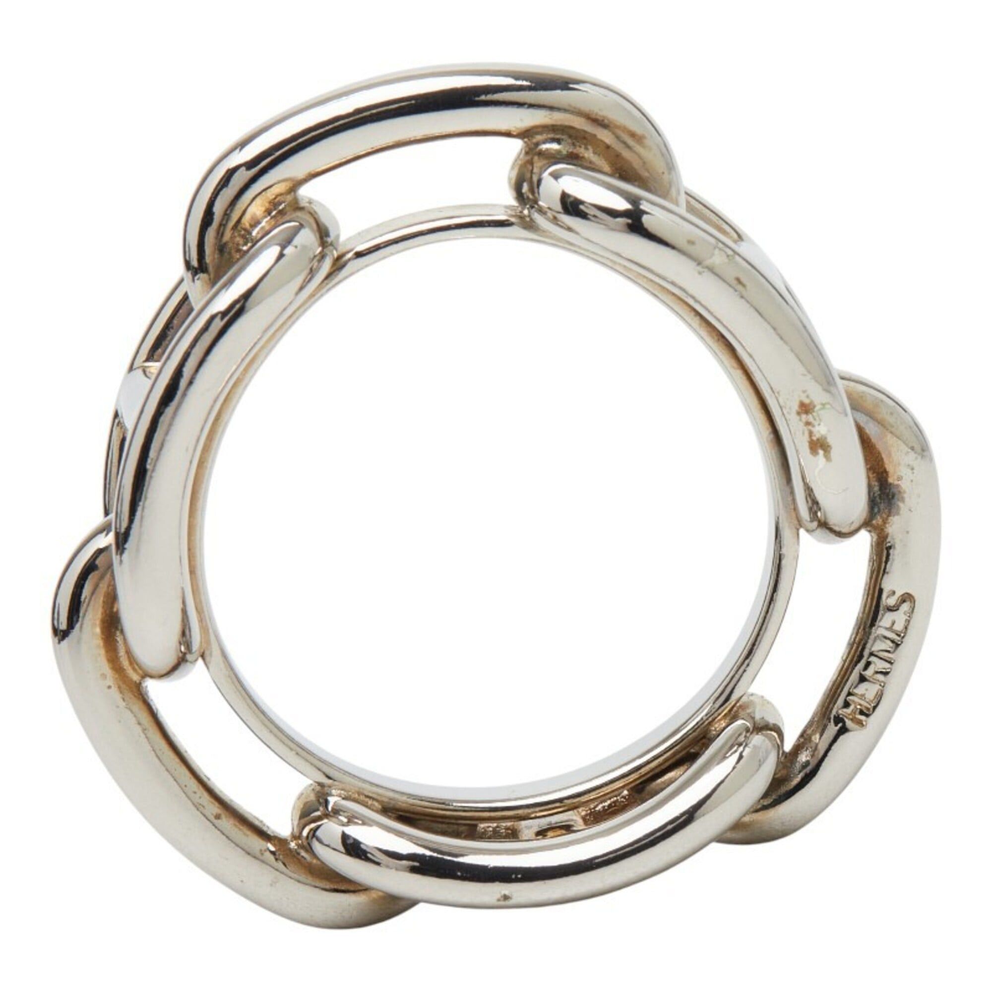 Hermes Hermes Chaine d'Ancre Scarf Muffler Ring Silver Metal Women's HERMES Size ONE SIZE - 5 Thumbnail