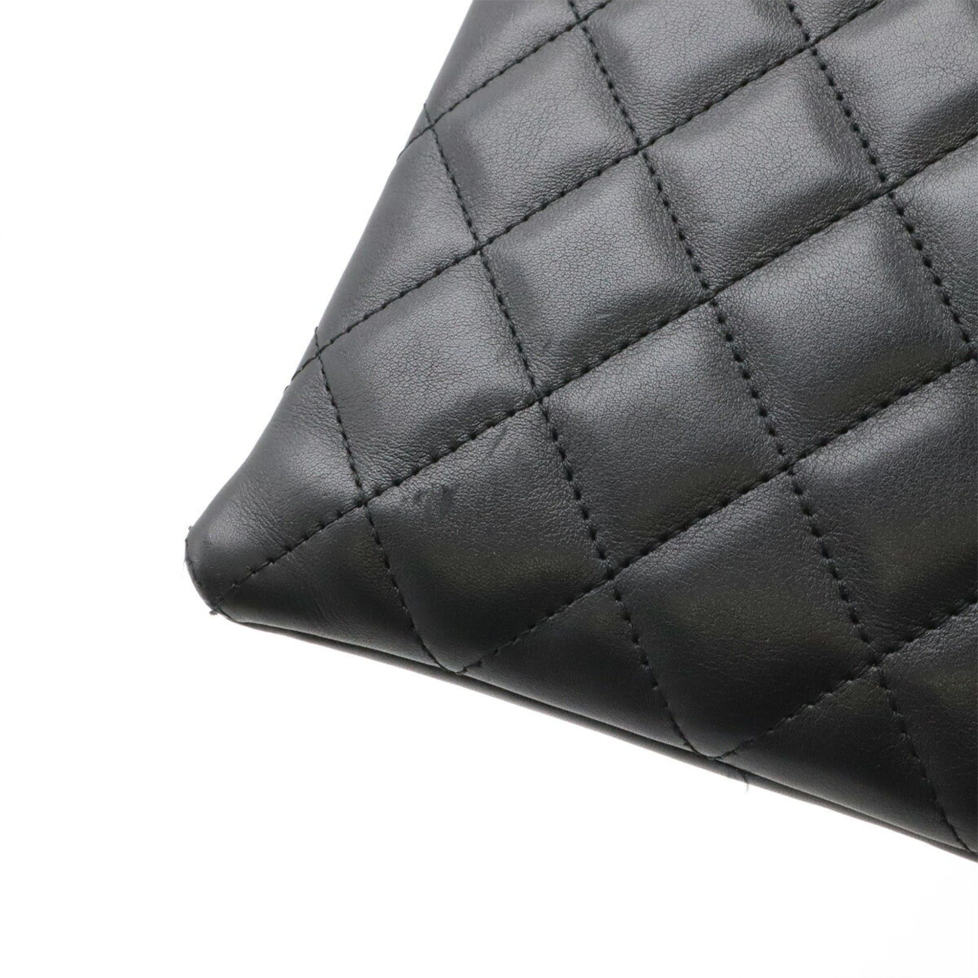 Chanel CHANEL Cambon Line Coco Mark Medium Pochette Shoulder Bag, Soft Calf Leather, Black/White, A29793 Size ONE SIZE - 5 Thumbnail
