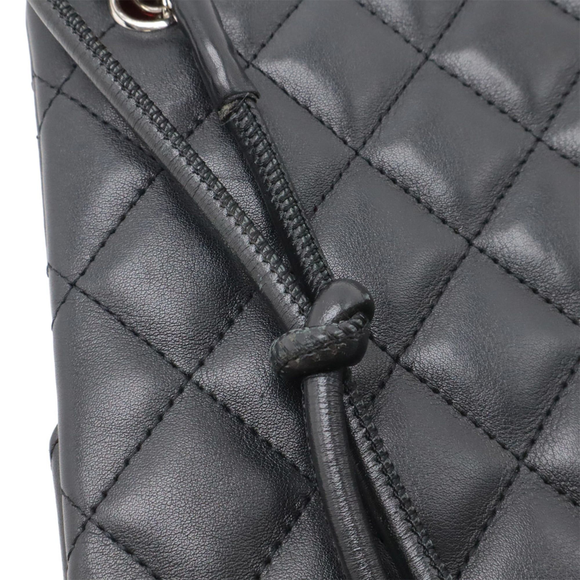 Chanel CHANEL Cambon Line Coco Mark Medium Pochette Shoulder Bag, Soft Calf Leather, Black/White, A29793 Size ONE SIZE - 7 Thumbnail