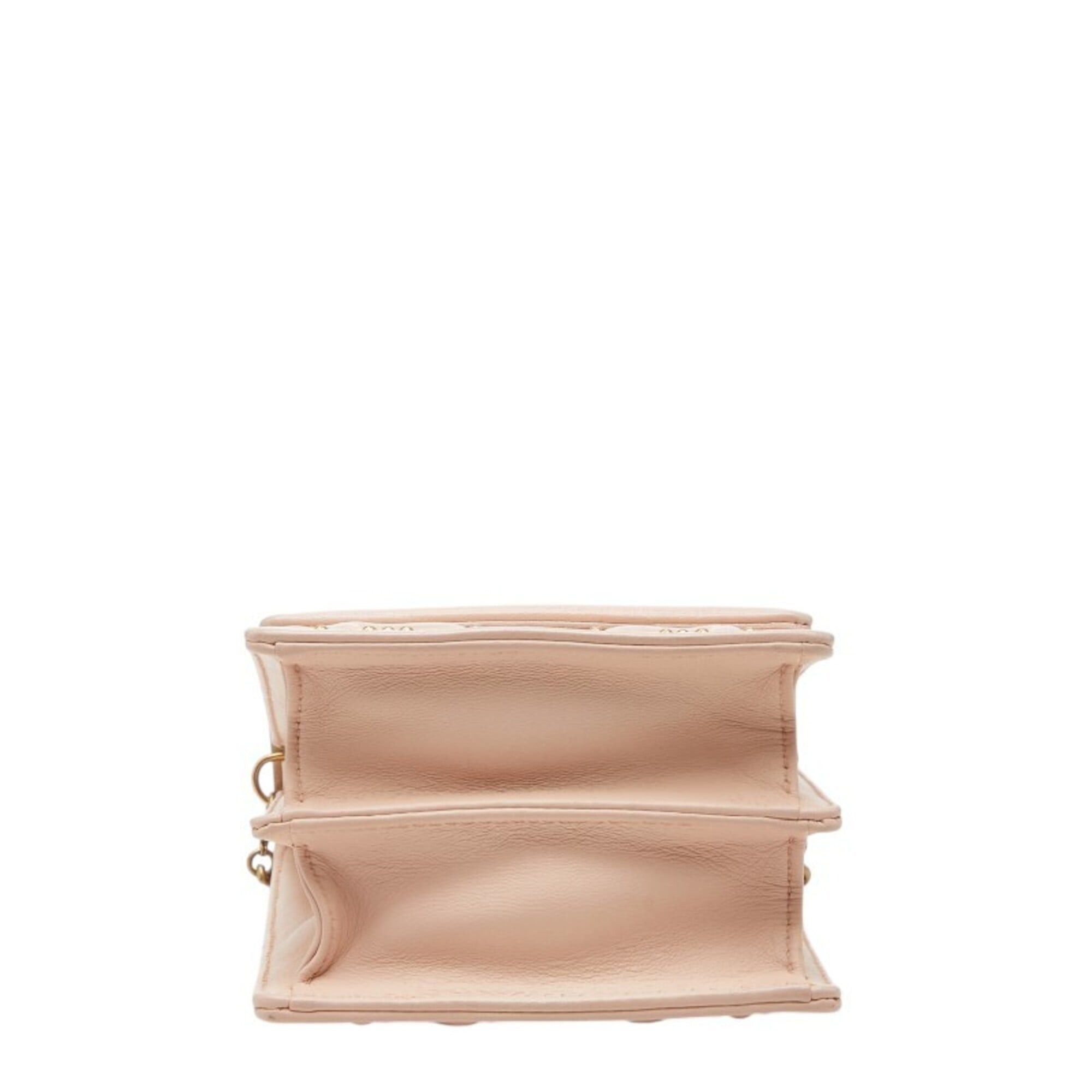 Dior Christian Dior Dior Diorama Chain Shoulder Bag, Pink Leather, Women's Size ONE SIZE - 3 Thumbnail