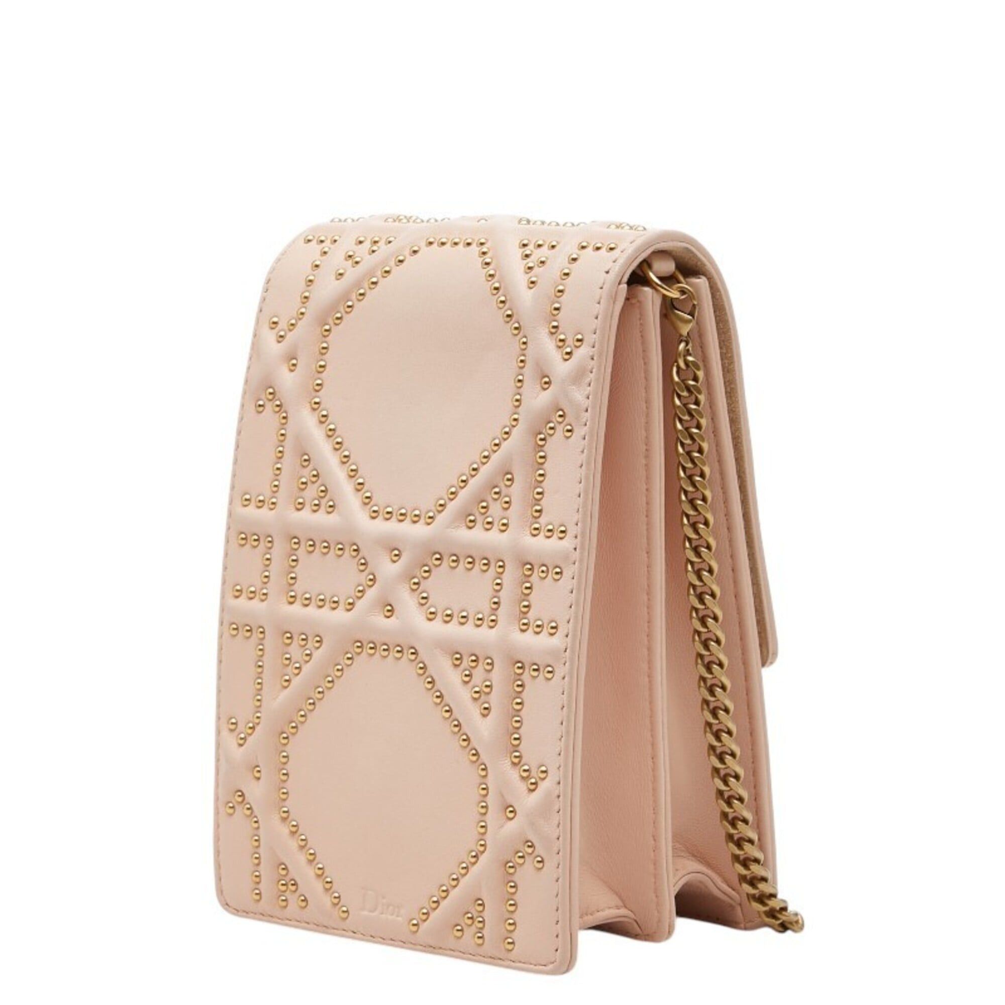 Dior Christian Dior Dior Diorama Chain Shoulder Bag, Pink Leather, Women's Size ONE SIZE - 2 Thumbnail