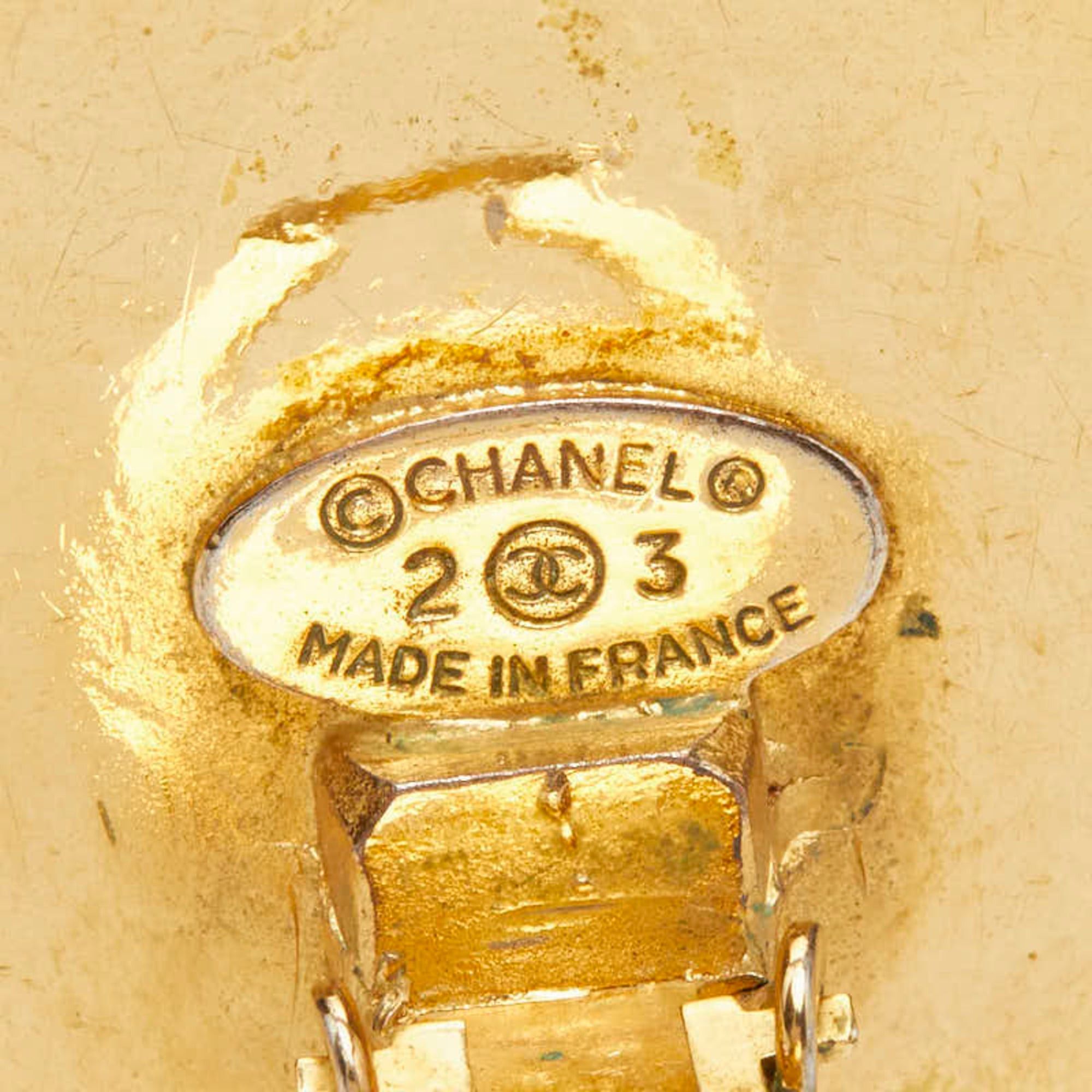 Chanel Chanel Vintage Chain Earrings, Gold and Black Plated, Women's. Size ONE SIZE - 4 Thumbnail