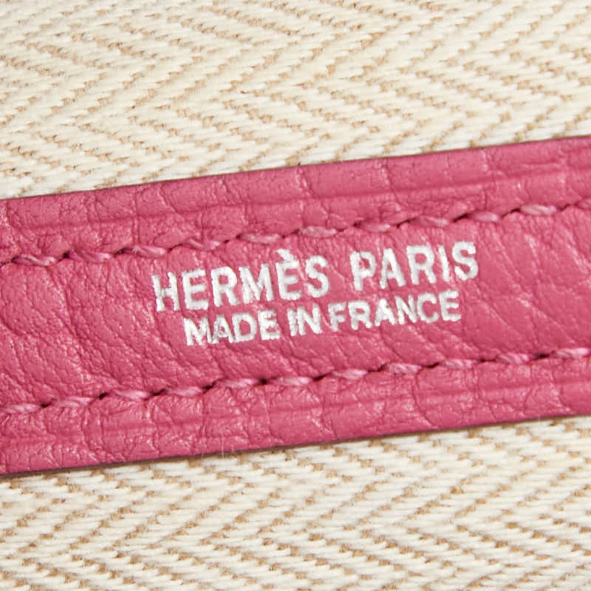 Hermes Hermes Garden Party TPM handbag, pink with silver hardware, Negonda leather, women's. Size ONE SIZE - 10 Thumbnail