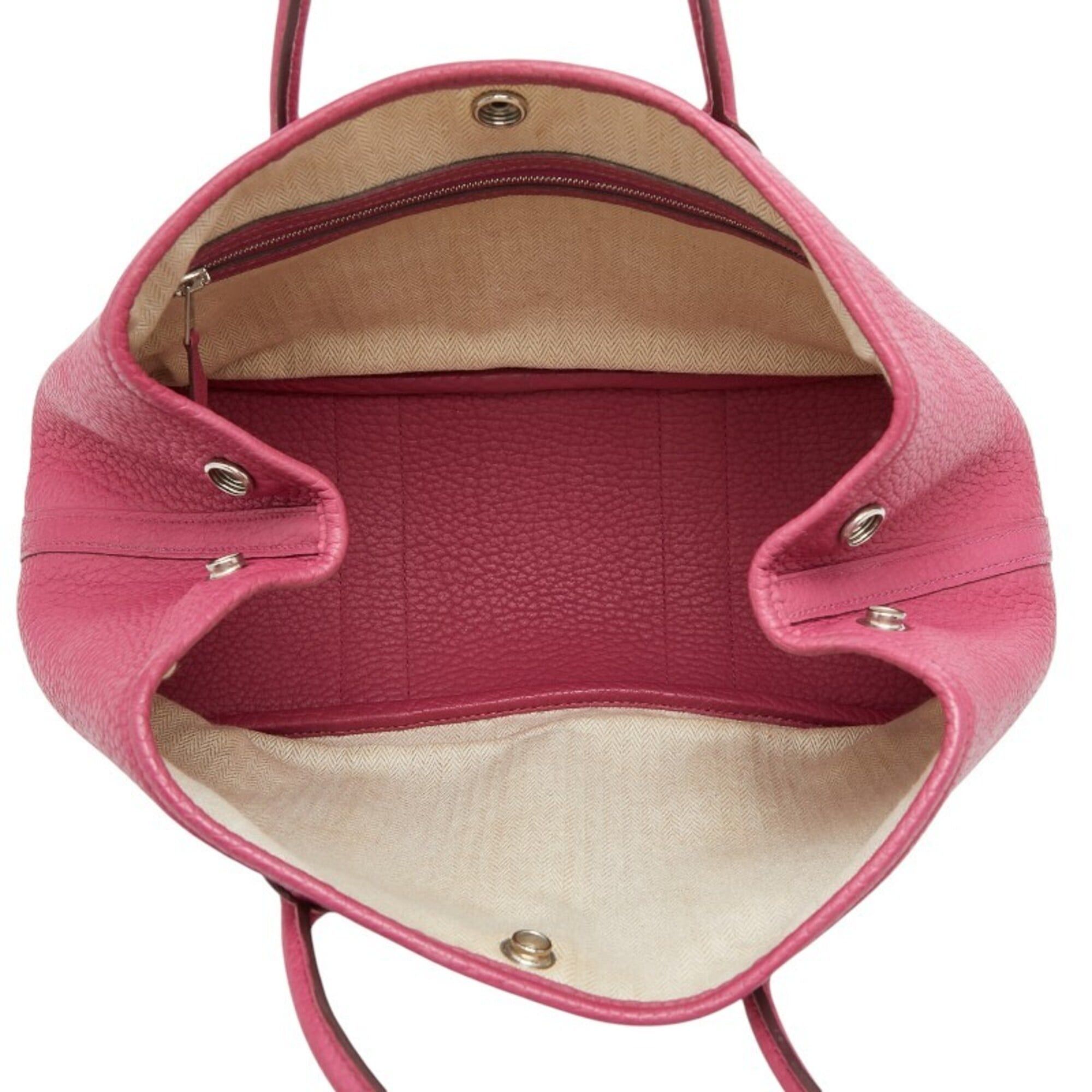 Hermes Hermes Garden Party TPM handbag, pink with silver hardware, Negonda leather, women's. Size ONE SIZE - 9 Thumbnail