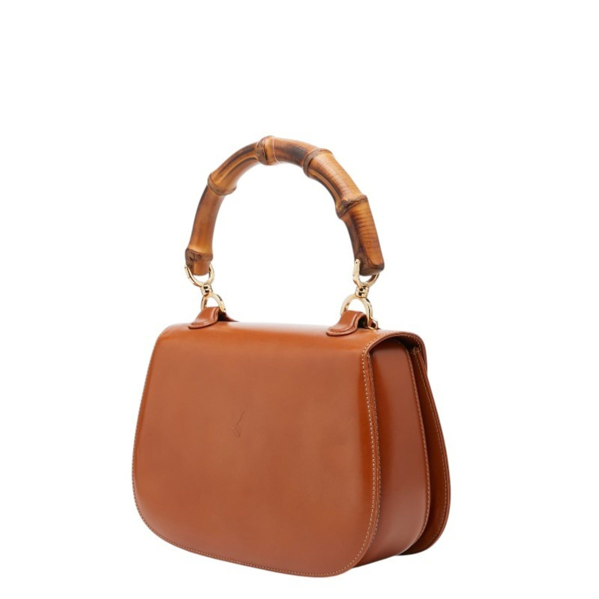 Gucci Gucci Old Bamboo Handbag Shoulder Bag 2WAY 000 1448 Brown Leather Women's GUCCI Size ONE SIZE - 2 Thumbnail