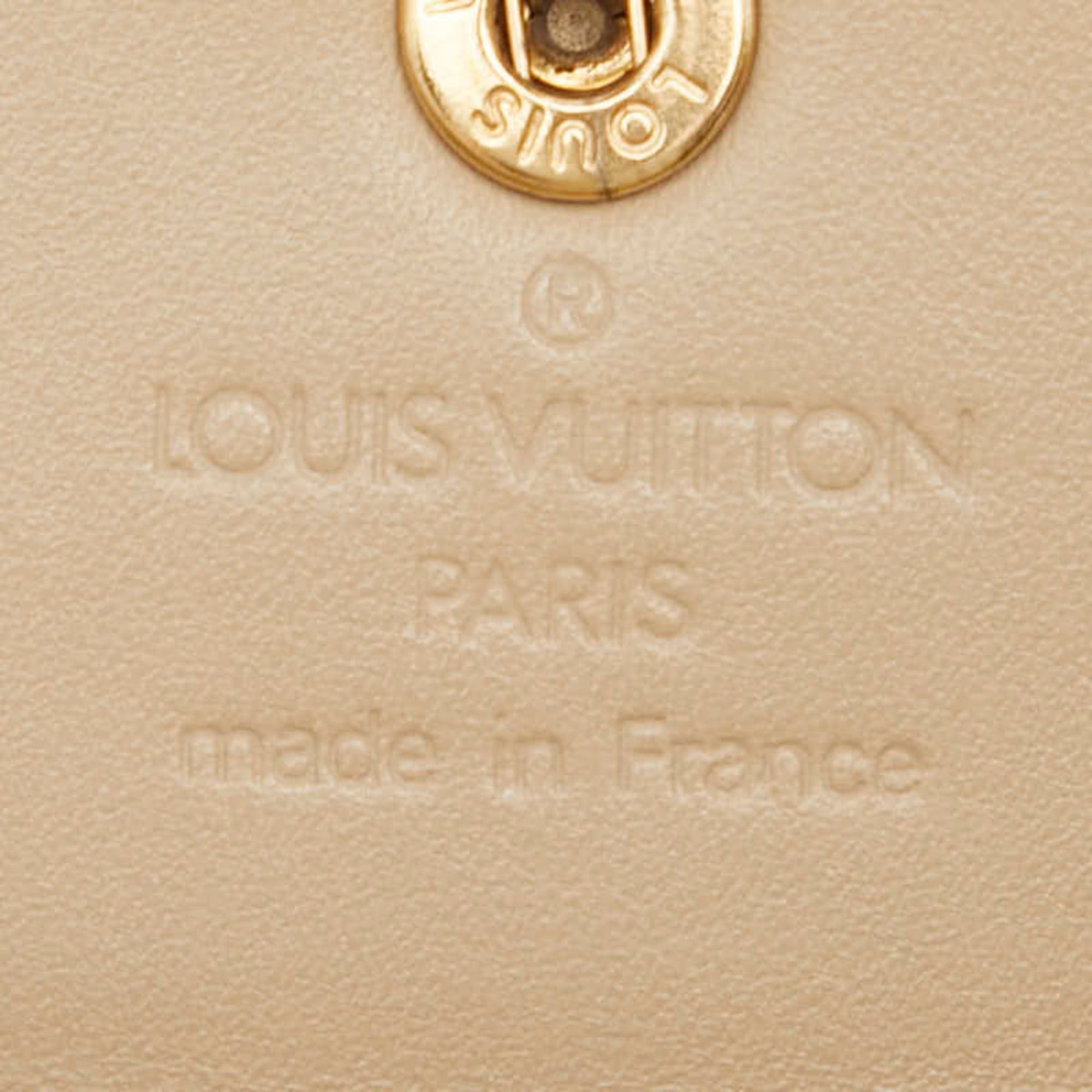 Louis Vuitton Louis Vuitton Monogram Vernis Portemonnaie Billet Carte Credit Bi-fold Wallet Compact M91170 Beige Patent Leather Women's LOUIS VUITTON Size ONE SIZE - 8 Thumbnail