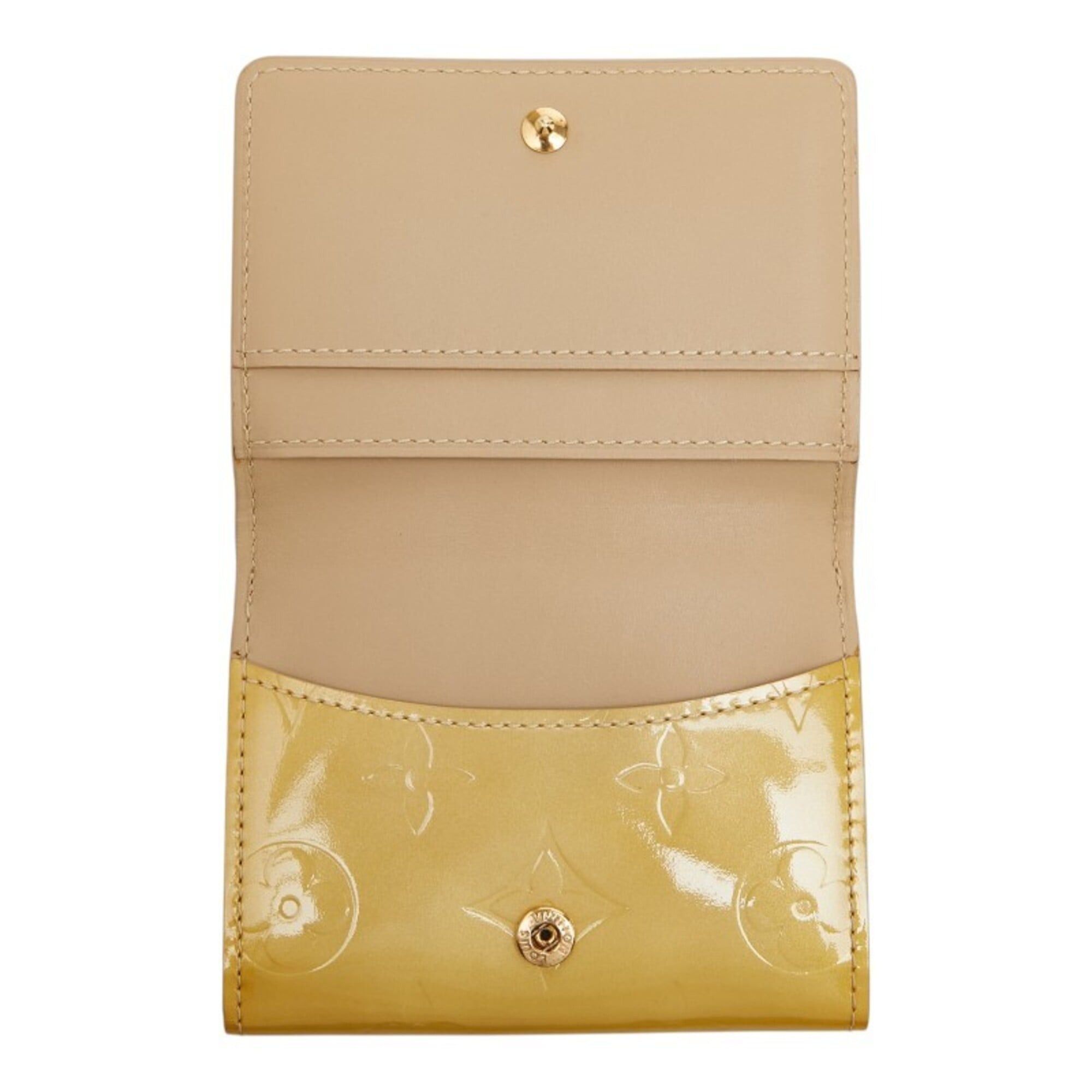 Louis Vuitton Louis Vuitton Monogram Vernis Portemonnaie Billet Carte Credit Bi-fold Wallet Compact M91170 Beige Patent Leather Women's LOUIS VUITTON Size ONE SIZE - 6 Thumbnail