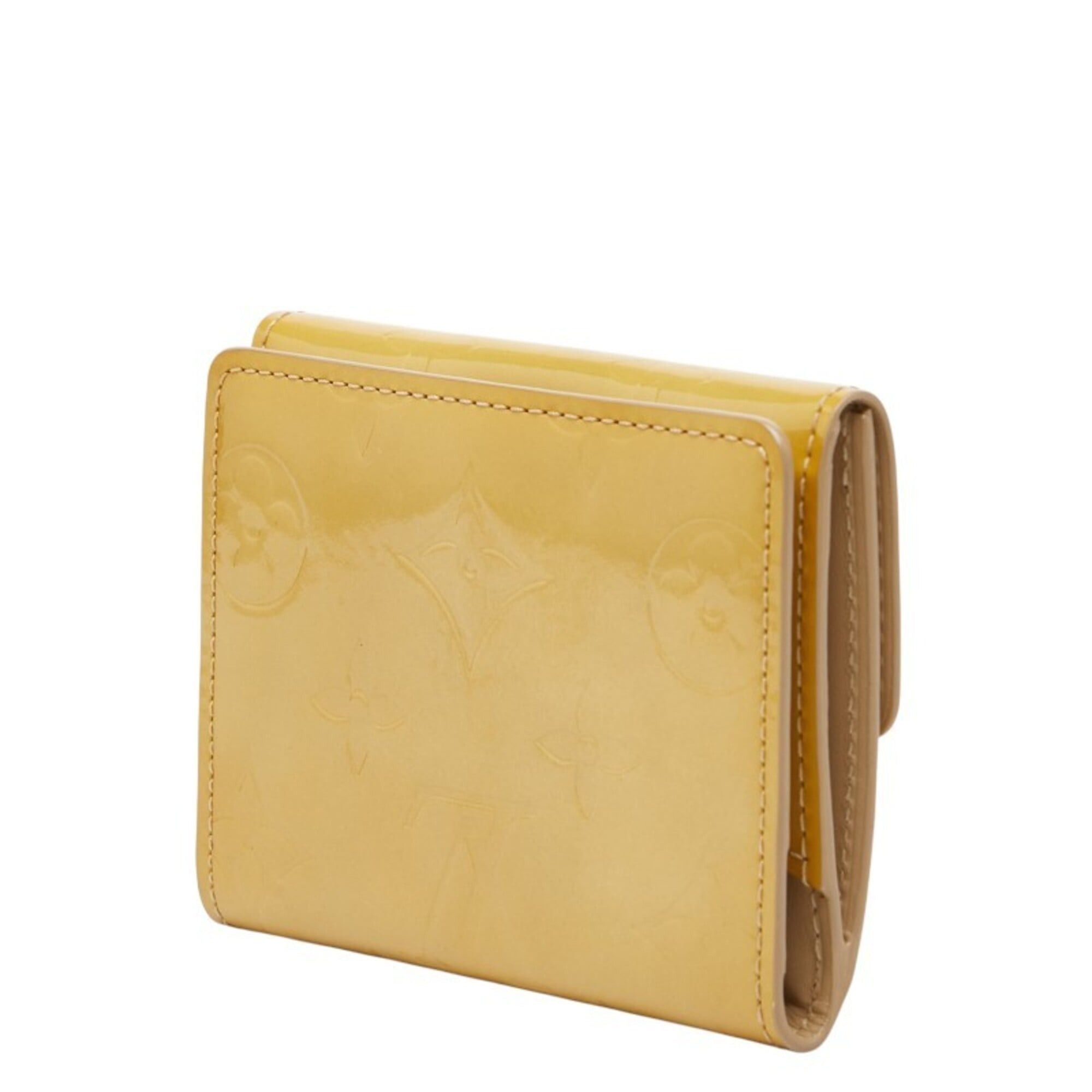 Louis Vuitton Louis Vuitton Monogram Vernis Portemonnaie Billet Carte Credit Bi-fold Wallet Compact M91170 Beige Patent Leather Women's LOUIS VUITTON Size ONE SIZE - 2 Thumbnail
