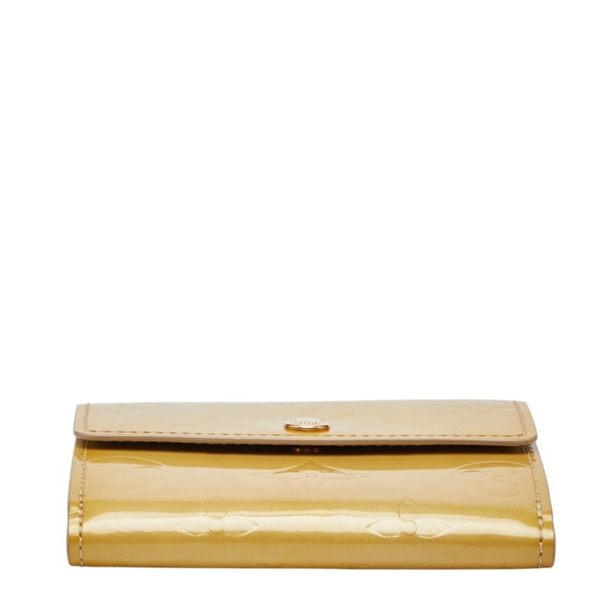 Louis Vuitton Louis Vuitton Monogram Vernis Portemonnaie Billet Carte Credit Bi-fold Wallet Compact M91170 Beige Patent Leather Women's LOUIS VUITTON Size ONE SIZE - 5 Thumbnail