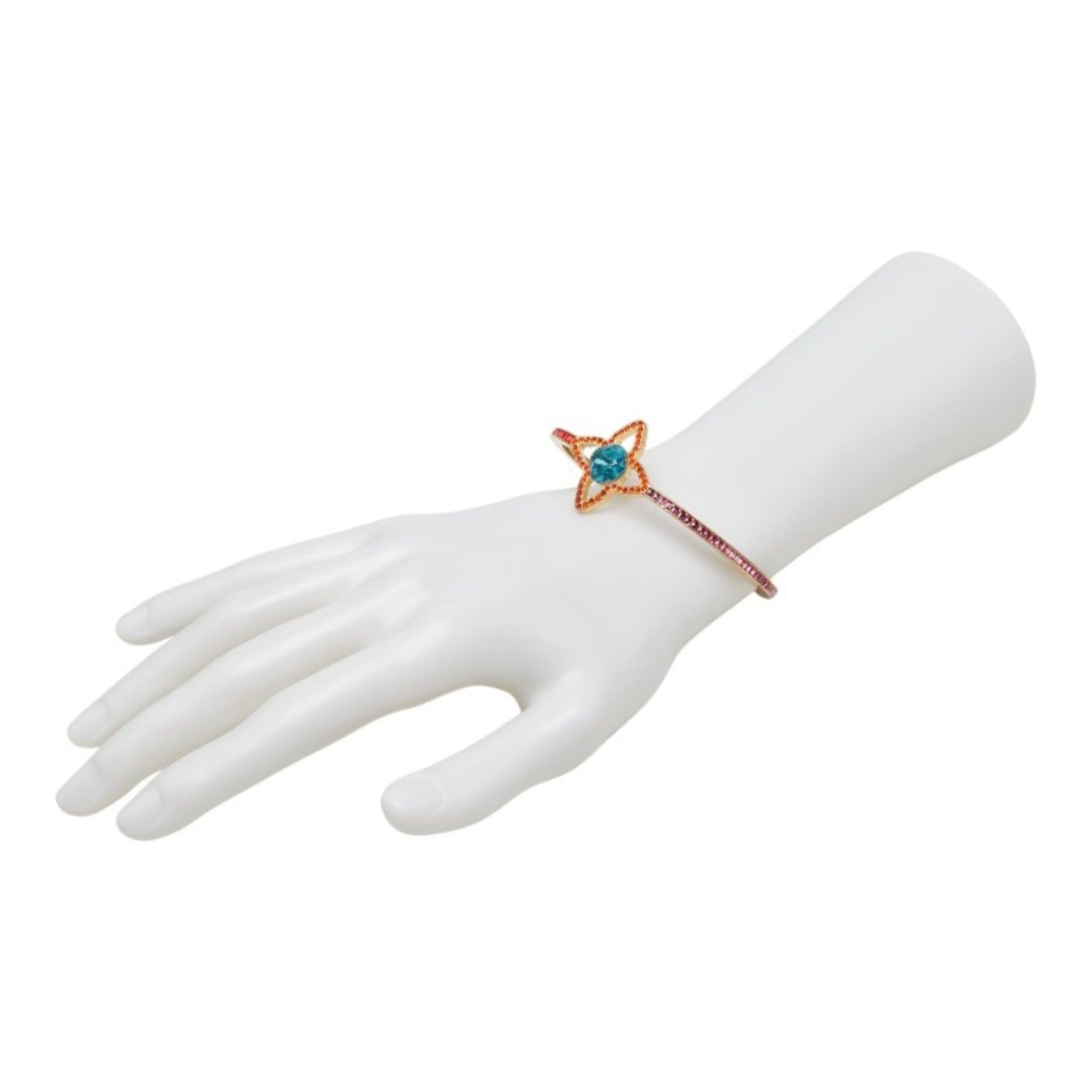 Louis Vuitton Louis Vuitton Bague Eye Candy Bangle Bracelet S+ Gold Multicolor Plated Rhinestone Women's LOUIS VUITTON Size ONE SIZE - 6 Thumbnail
