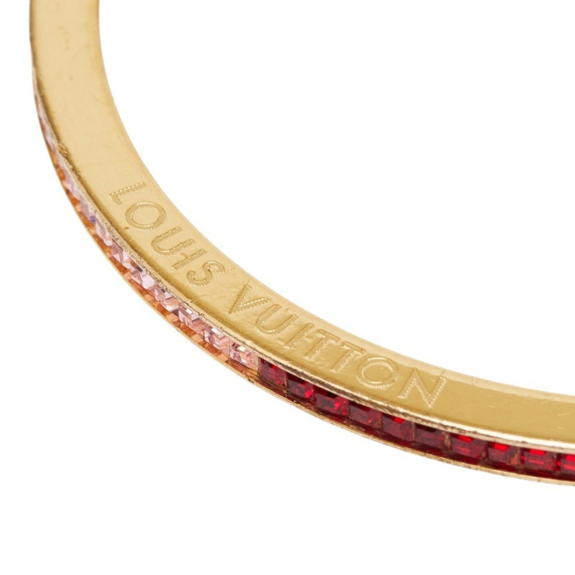 Louis Vuitton Louis Vuitton Bague Eye Candy Bangle Bracelet S+ Gold Multicolor Plated Rhinestone Women's LOUIS VUITTON Size ONE SIZE - 4 Thumbnail