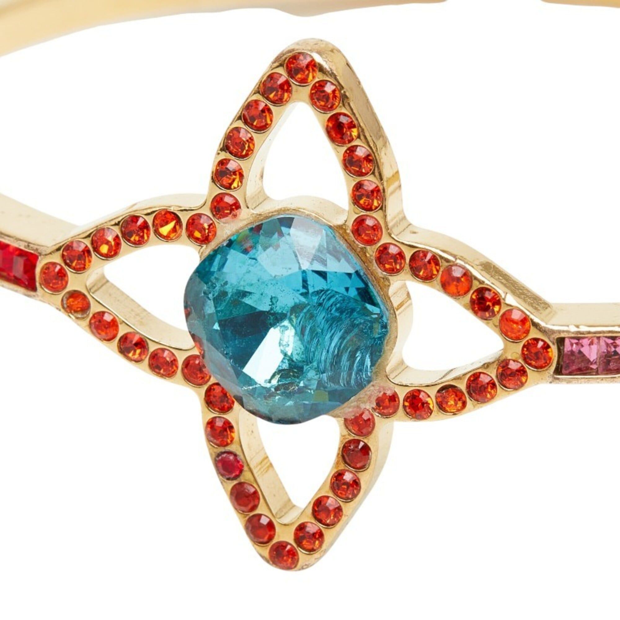 Louis Vuitton Louis Vuitton Bague Eye Candy Bangle Bracelet S+ Gold Multicolor Plated Rhinestone Women's LOUIS VUITTON Size ONE SIZE - 3 Thumbnail