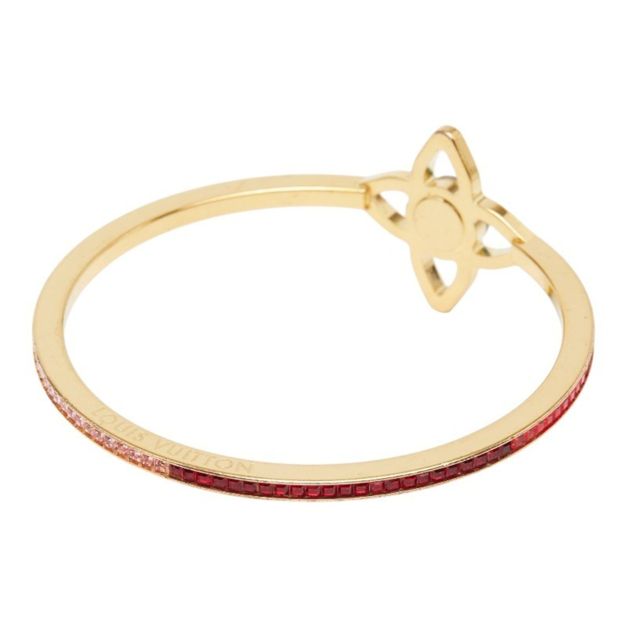 Louis Vuitton Louis Vuitton Bague Eye Candy Bangle Bracelet S+ Gold Multicolor Plated Rhinestone Women's LOUIS VUITTON Size ONE SIZE - 2 Thumbnail