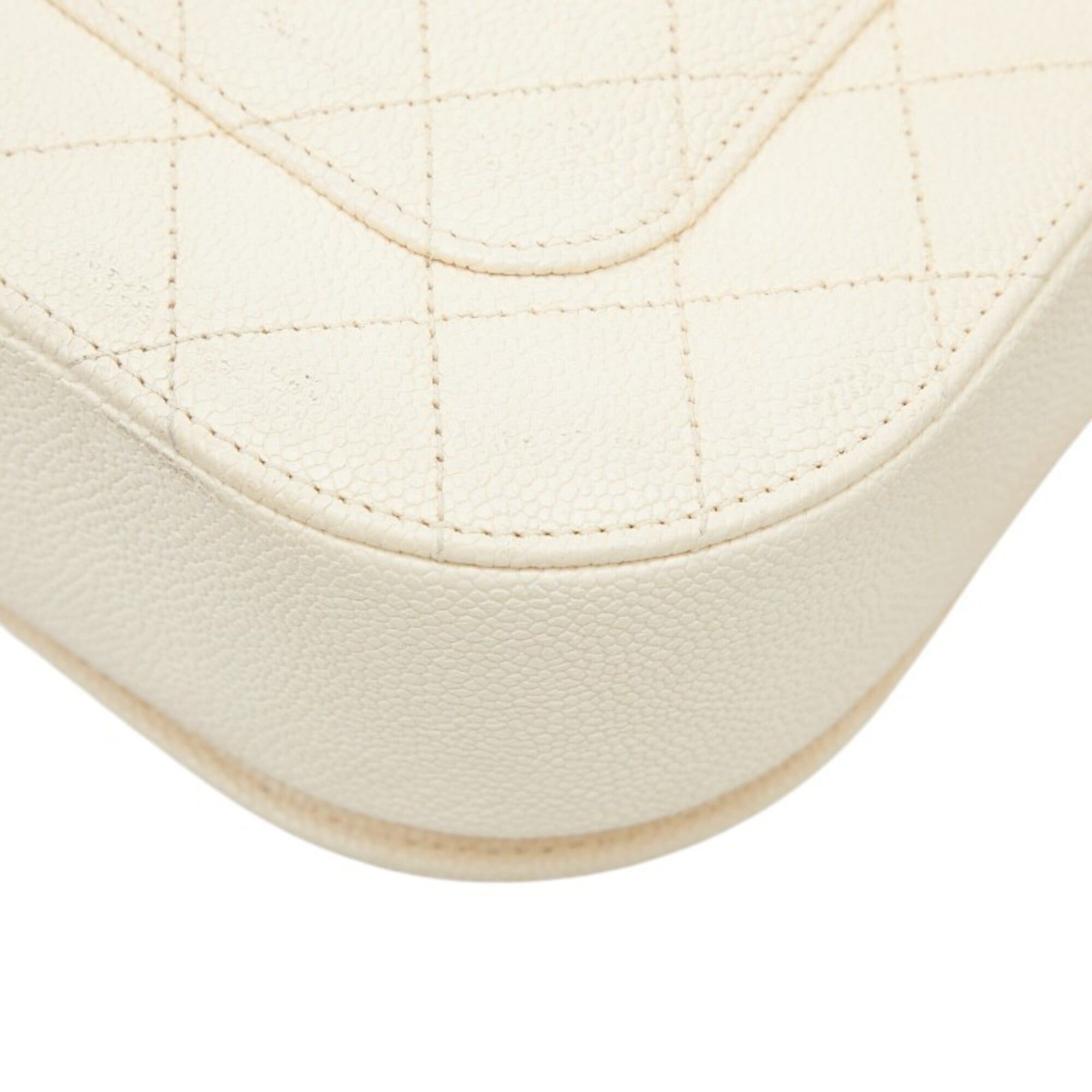 Chanel Chanel Matelassé Coco Mark Top Handle Chain Shoulder Bag, Beige, Gold Hardware, Caviar Leather, Women's. Size ONE SIZE - 6 Thumbnail