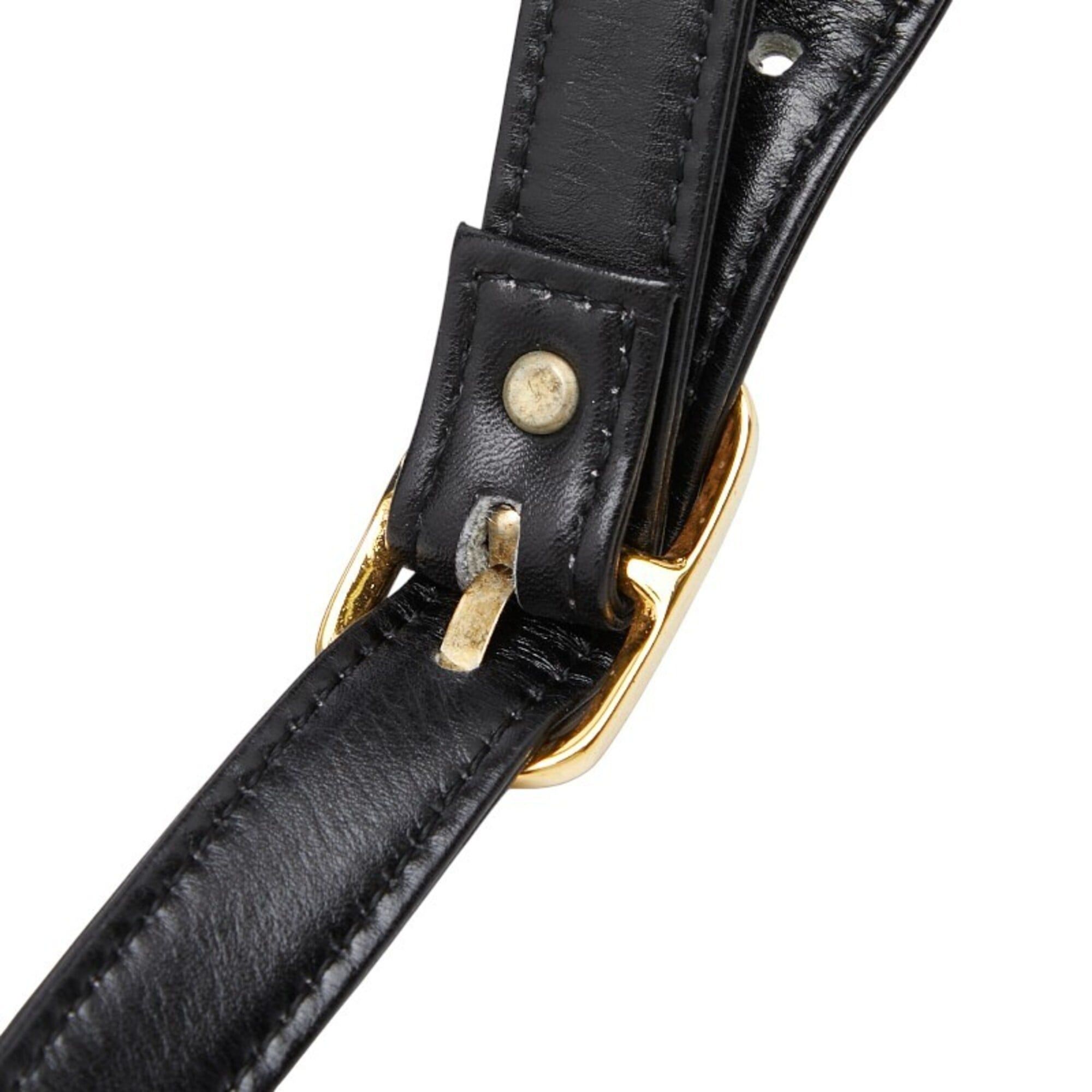 Saint Laurent Paris Saint Laurent Shoulder Bag, Black/Navy Leather, Karakul, Women's. Size ONE SIZE - 7 Thumbnail