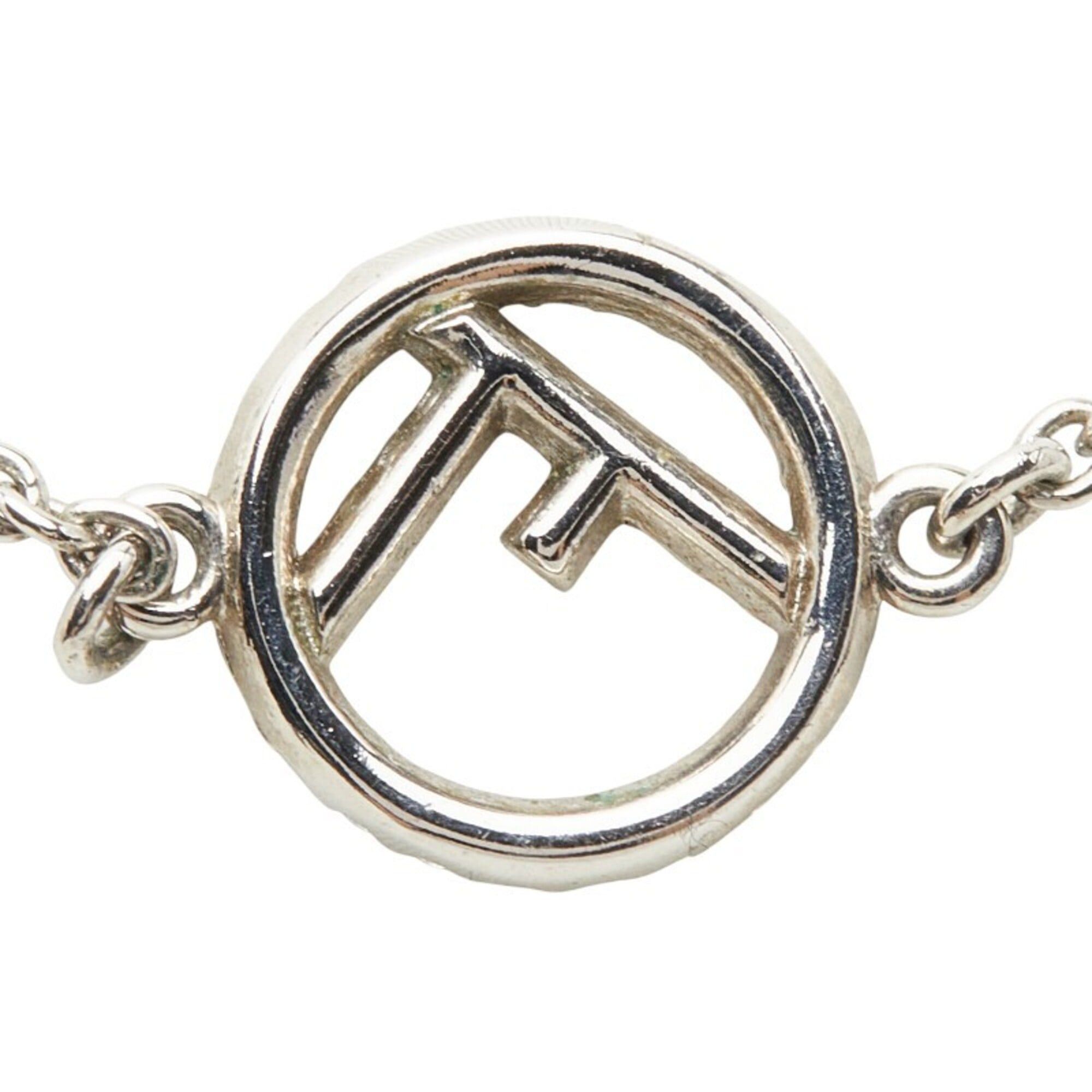 Fendi Fendi F is Logo Chain Necklace, Silver Metal, Cubic Zirconia, Women's FENDI Size ONE SIZE - 4 Thumbnail