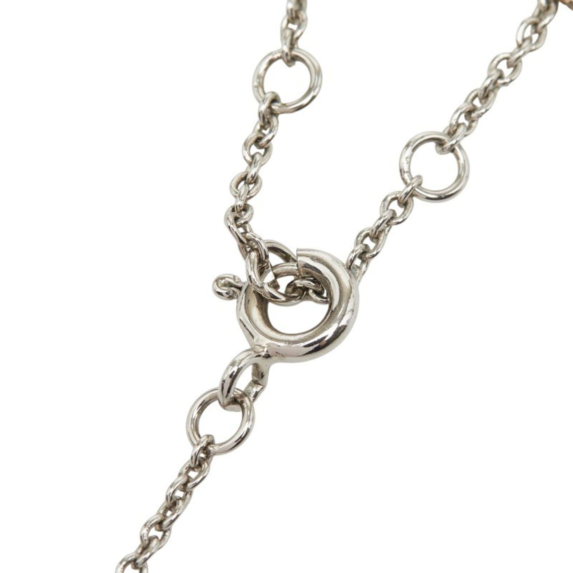 Fendi Fendi F is Logo Chain Necklace, Silver Metal, Cubic Zirconia, Women's FENDI Size ONE SIZE - 5 Thumbnail