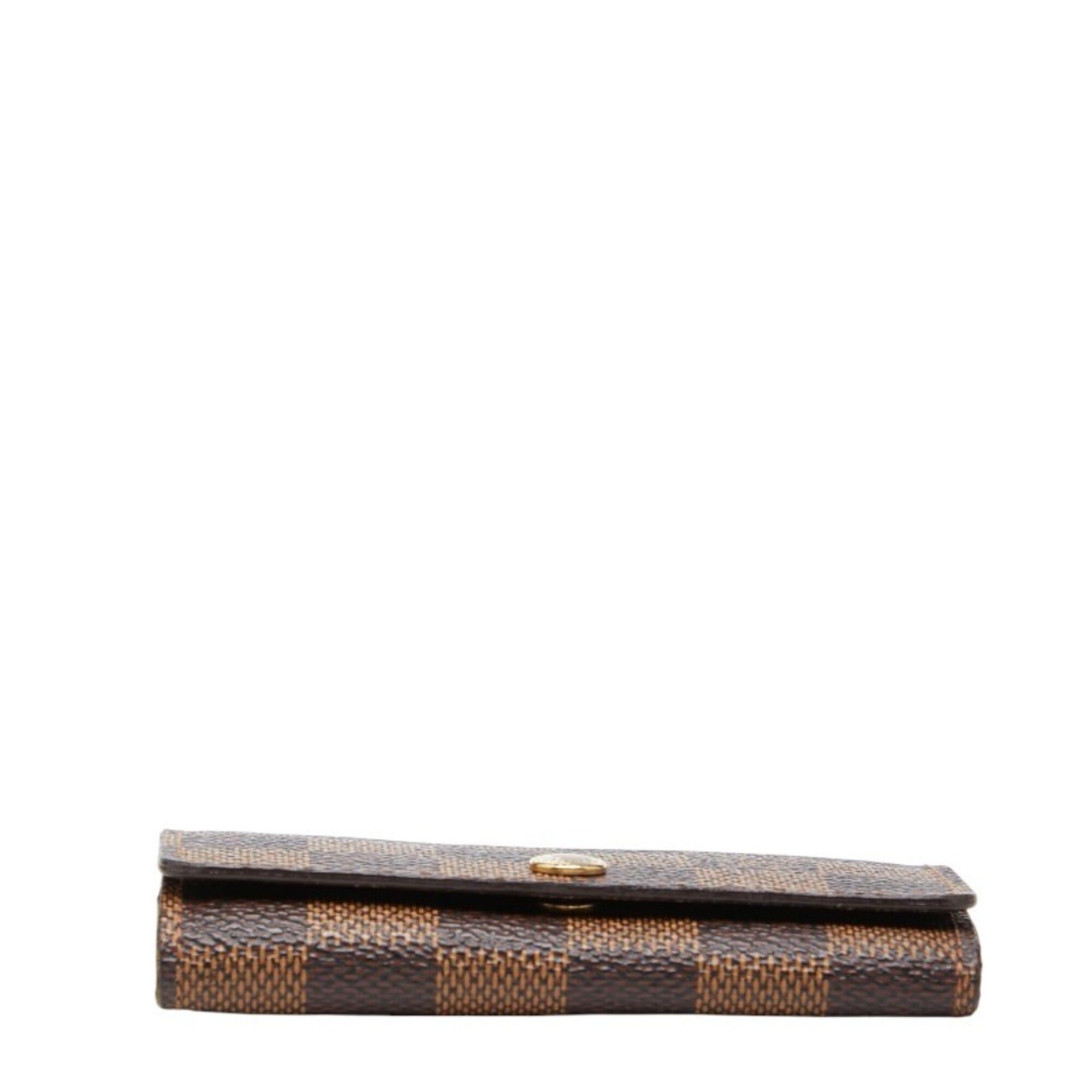 Louis Vuitton Louis Vuitton Damier Multicles 4-Key Case N60385 Brown Leather Women's LOUIS VUITTON Size ONE SIZE - 3 Thumbnail