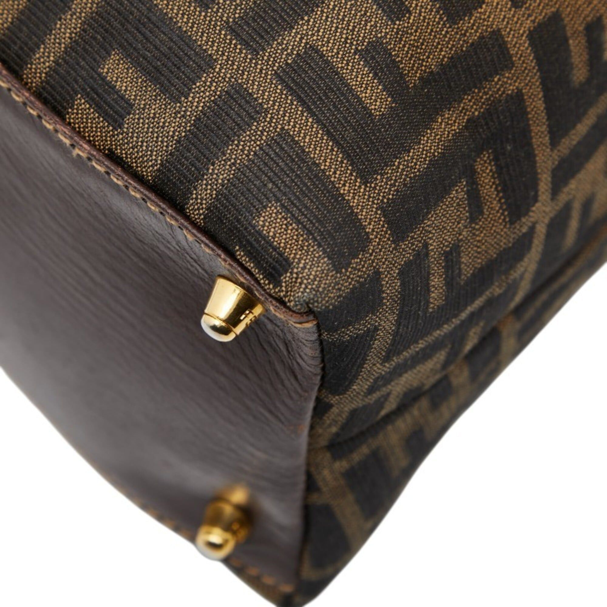 Fendi Fendi Zucca handbag, beige and black canvas, women's. Size ONE SIZE - 6 Thumbnail
