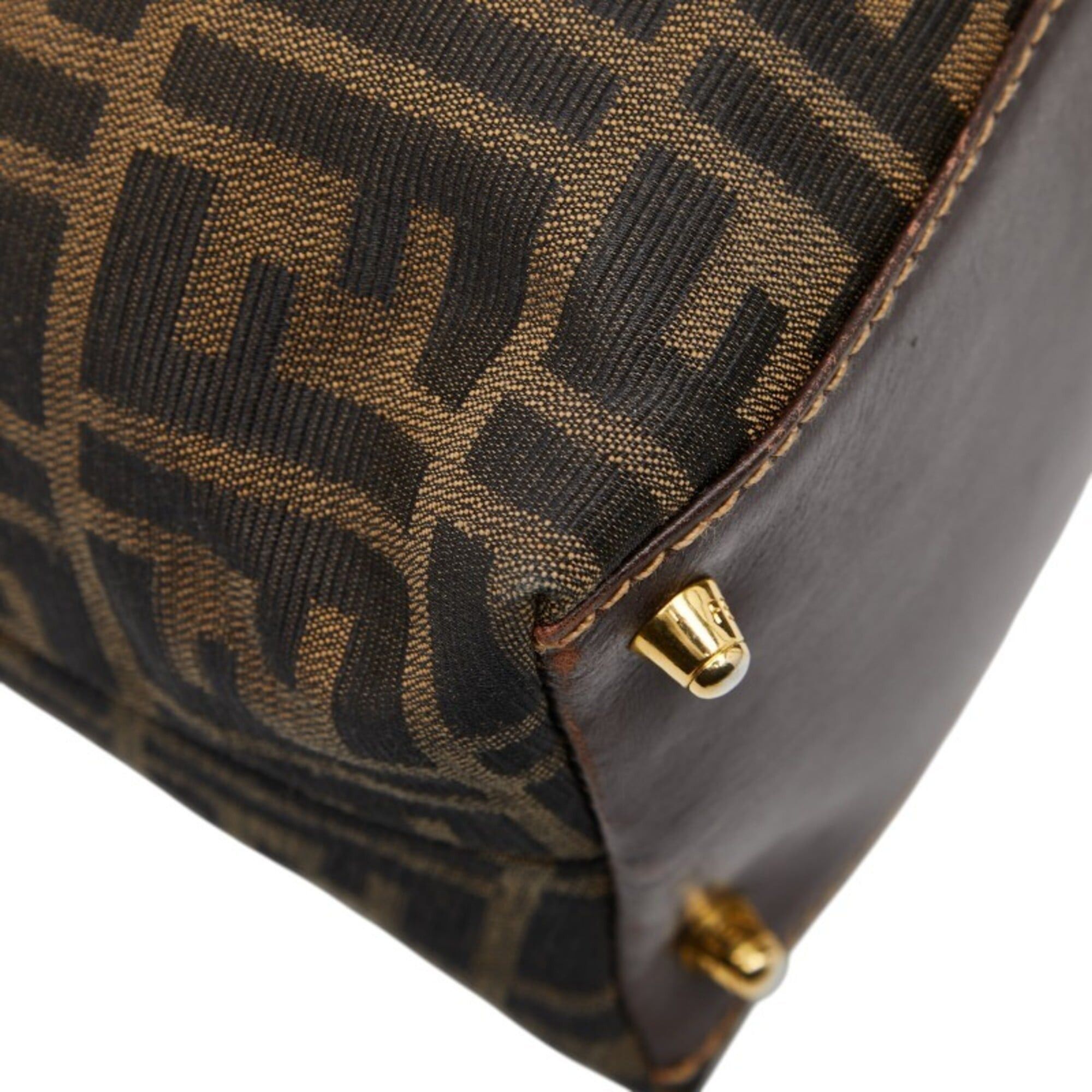 Fendi Fendi Zucca handbag, beige and black canvas, women's. Size ONE SIZE - 7 Thumbnail