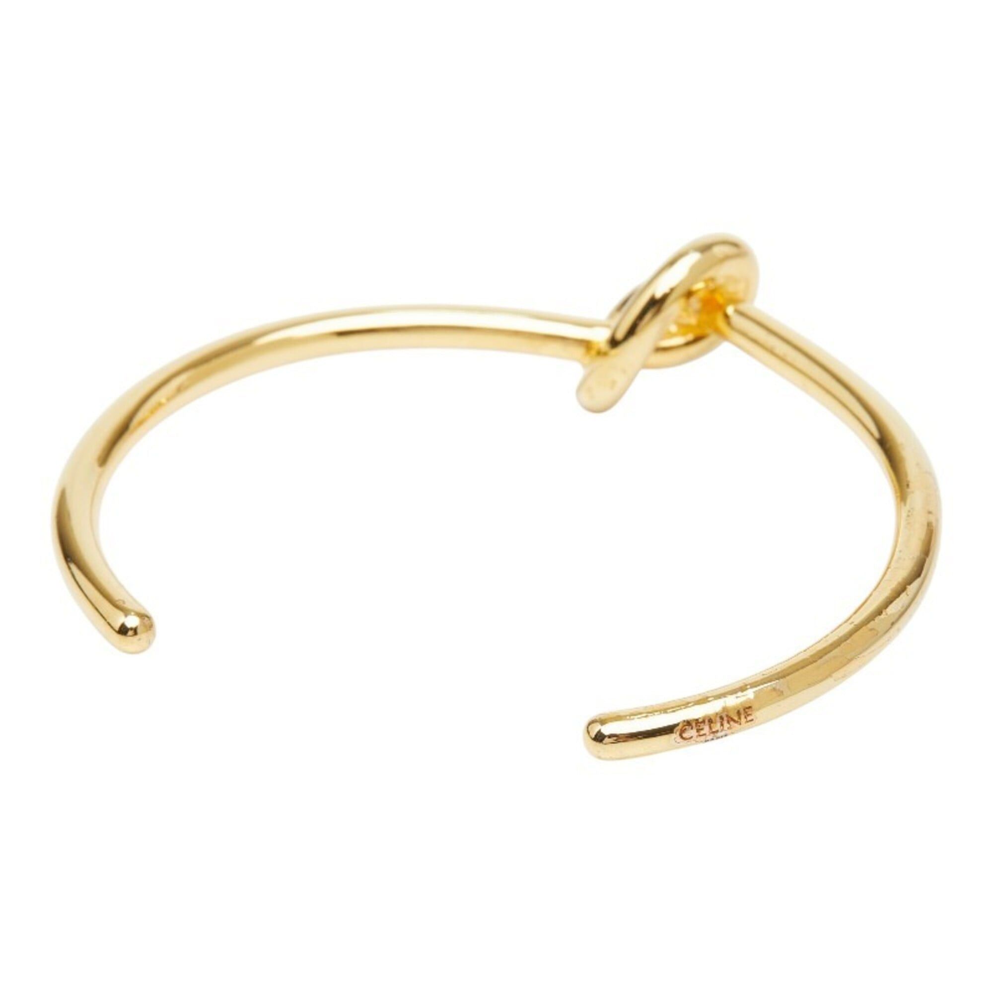 Celine Celine Knot Extra Thin Bracelet Bangle Gold Plated Women's CELINE Size ONE SIZE - 2 Thumbnail