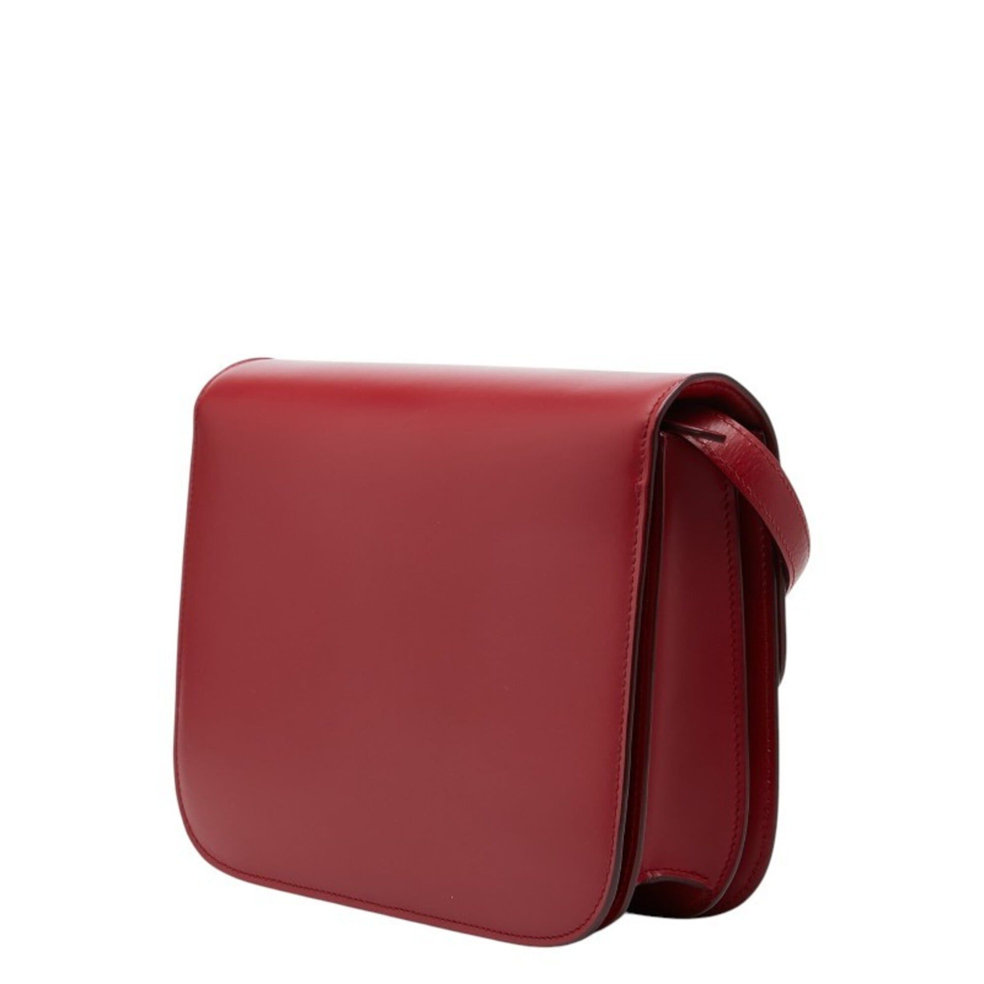 Celine Celine Classic Box Handbag, Crossbody Shoulder Bag, Red Leather, Women's CELINE Size ONE SIZE - 2 Thumbnail