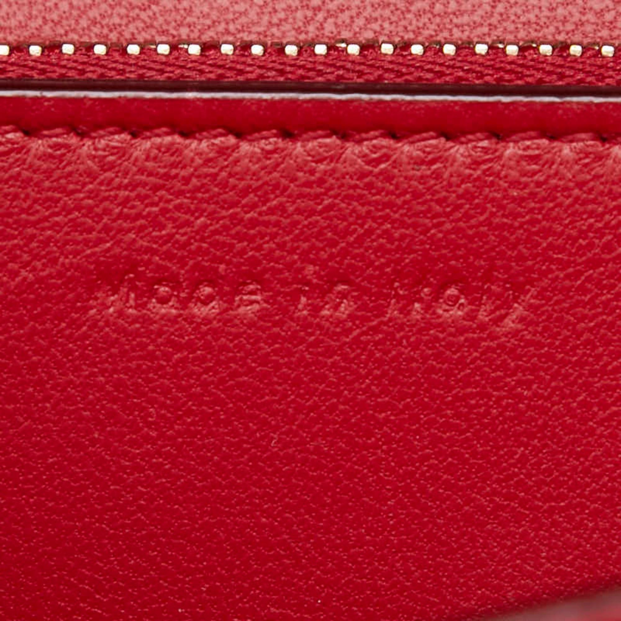 Celine Celine Classic Box Handbag, Crossbody Shoulder Bag, Red Leather, Women's CELINE Size ONE SIZE - 12 Thumbnail