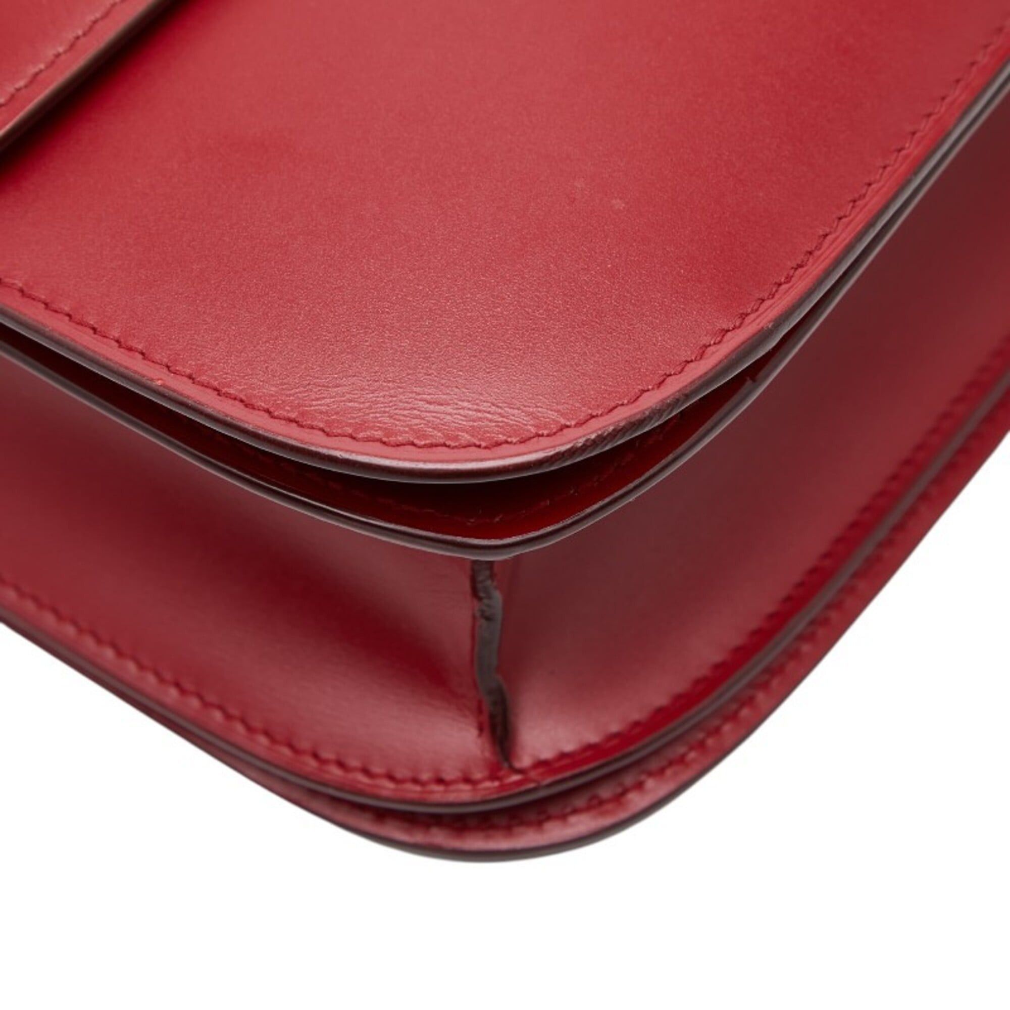 Celine Celine Classic Box Handbag, Crossbody Shoulder Bag, Red Leather, Women's CELINE Size ONE SIZE - 6 Thumbnail