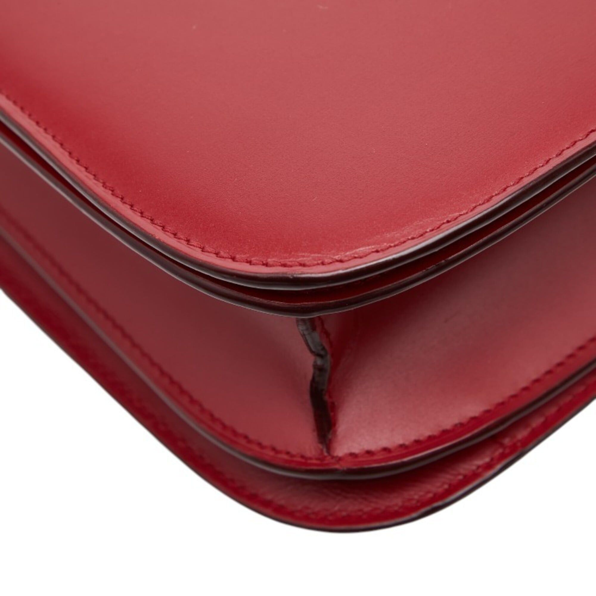 Celine Celine Classic Box Handbag, Crossbody Shoulder Bag, Red Leather, Women's CELINE Size ONE SIZE - 8 Thumbnail