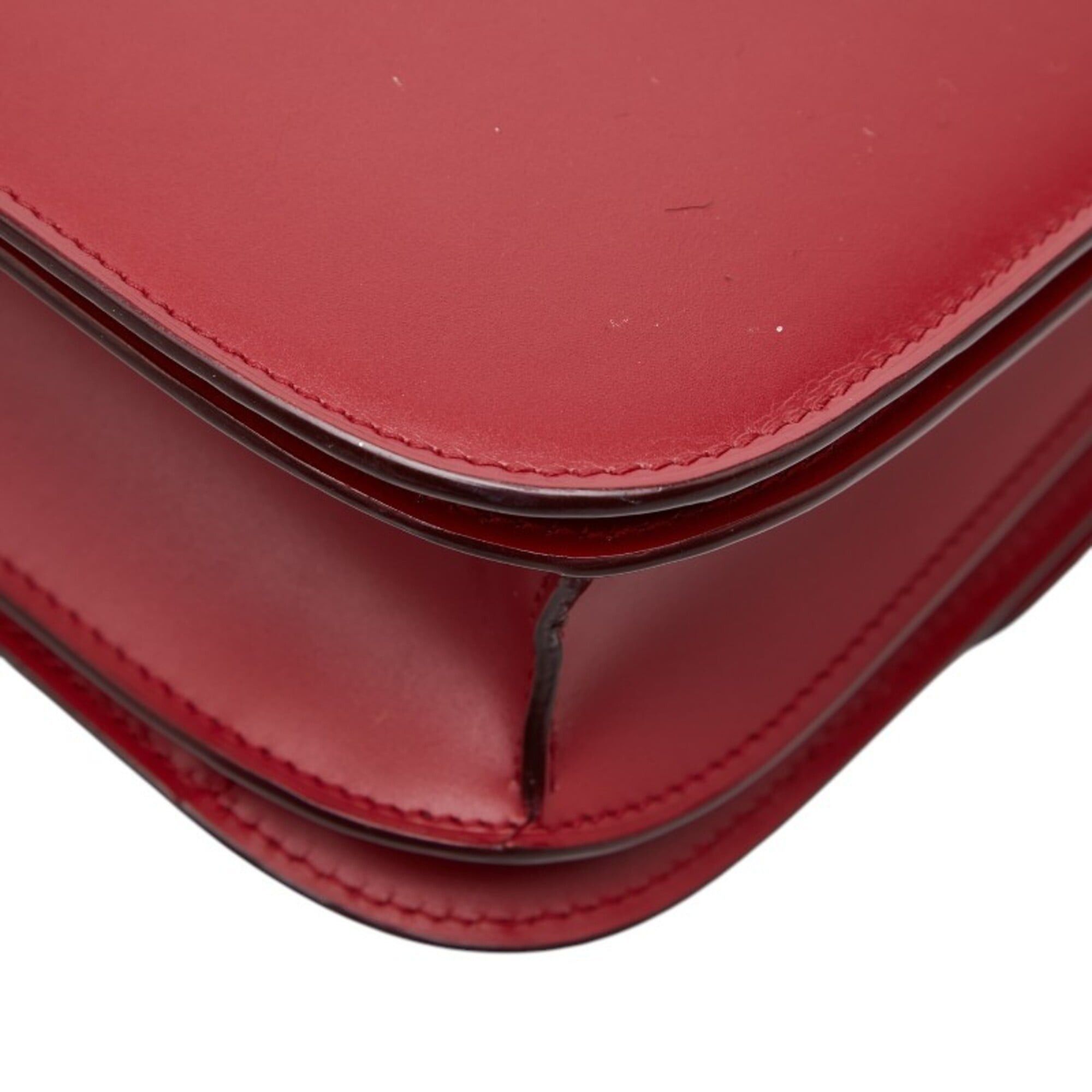 Celine Celine Classic Box Handbag, Crossbody Shoulder Bag, Red Leather, Women's CELINE Size ONE SIZE - 7 Thumbnail
