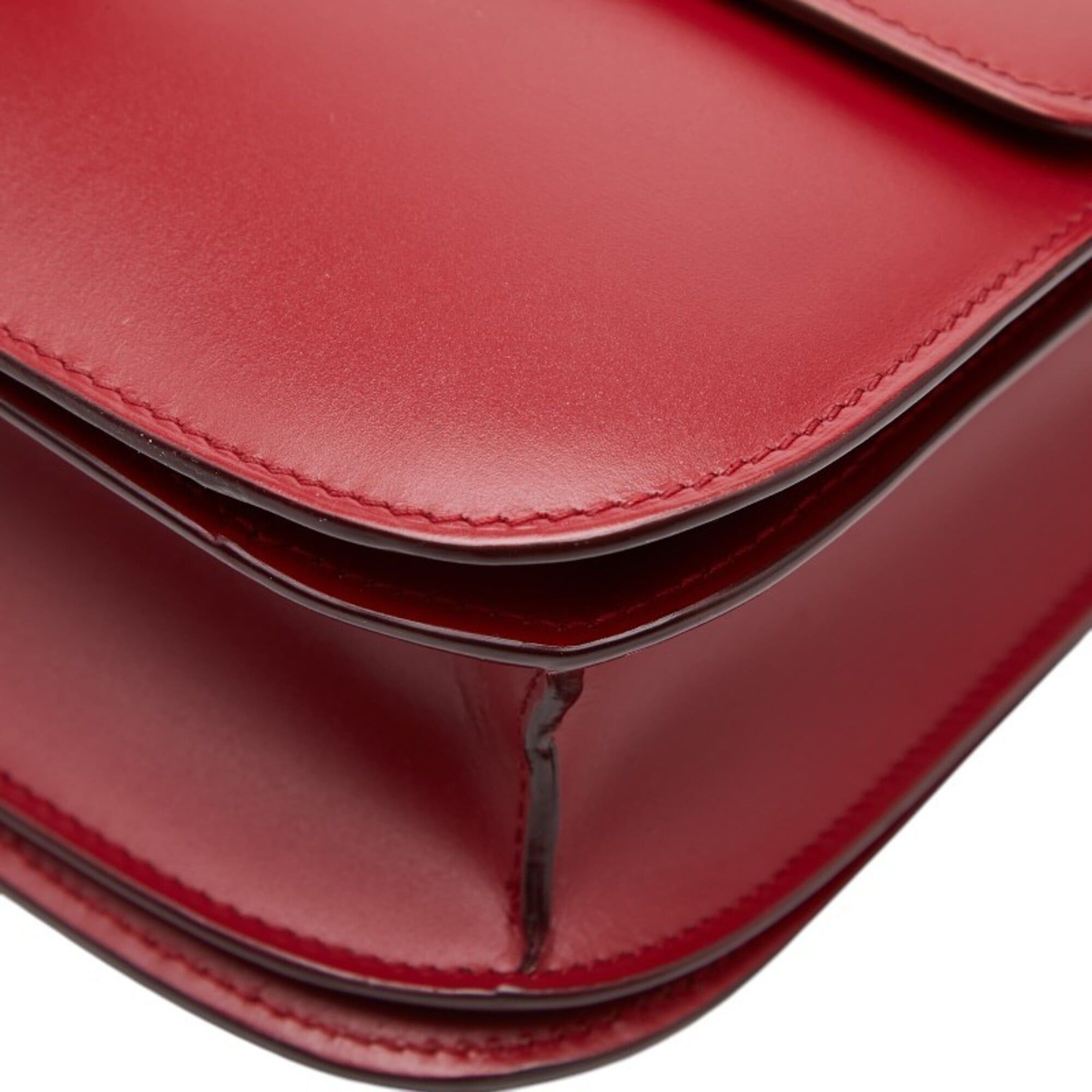 Celine Celine Classic Box Handbag, Crossbody Shoulder Bag, Red Leather, Women's CELINE Size ONE SIZE - 5 Thumbnail