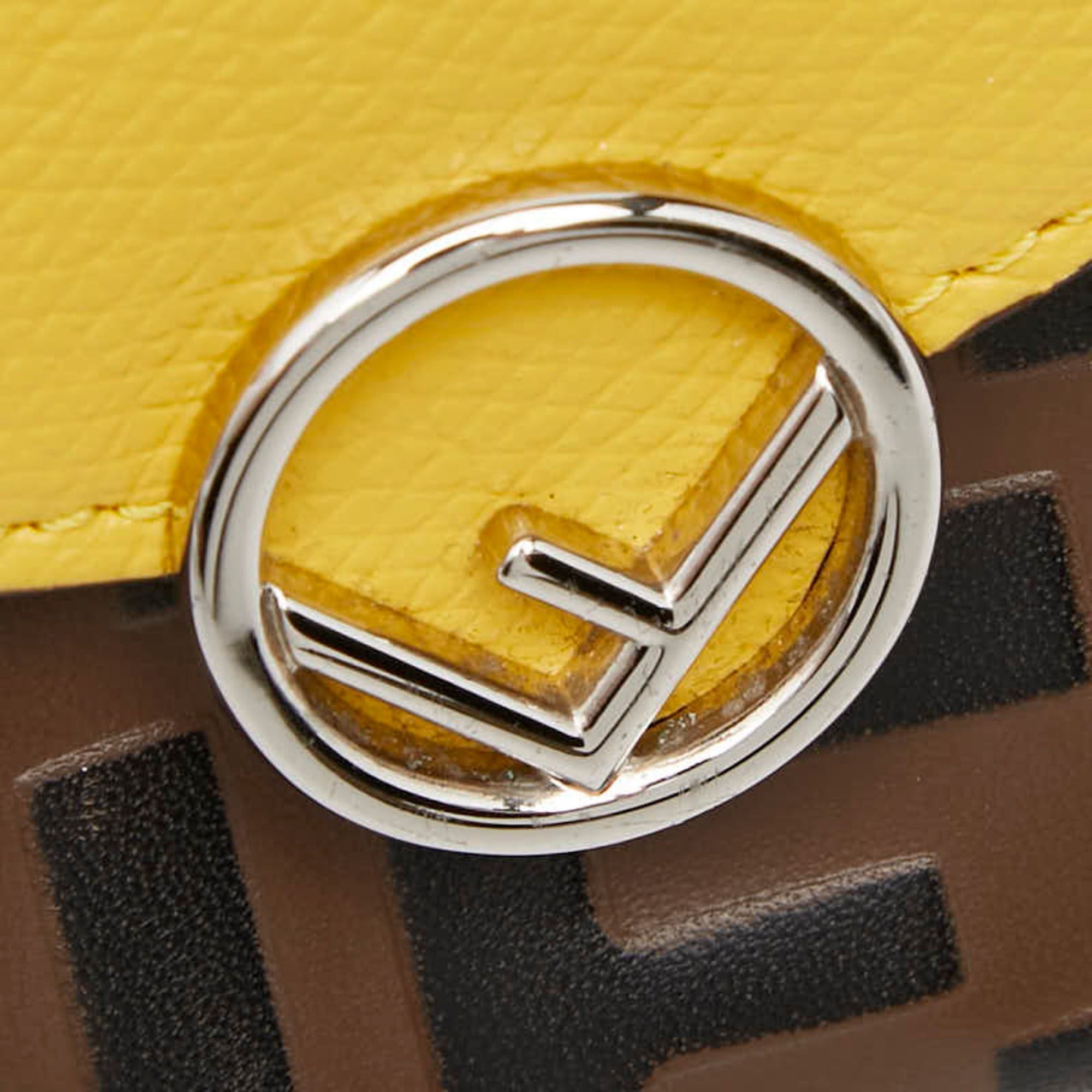 Fendi Fendi Zucca F is Logo Long Wallet, Yellow Brown Leather, Women's FENDI Size ONE SIZE - 6 Thumbnail